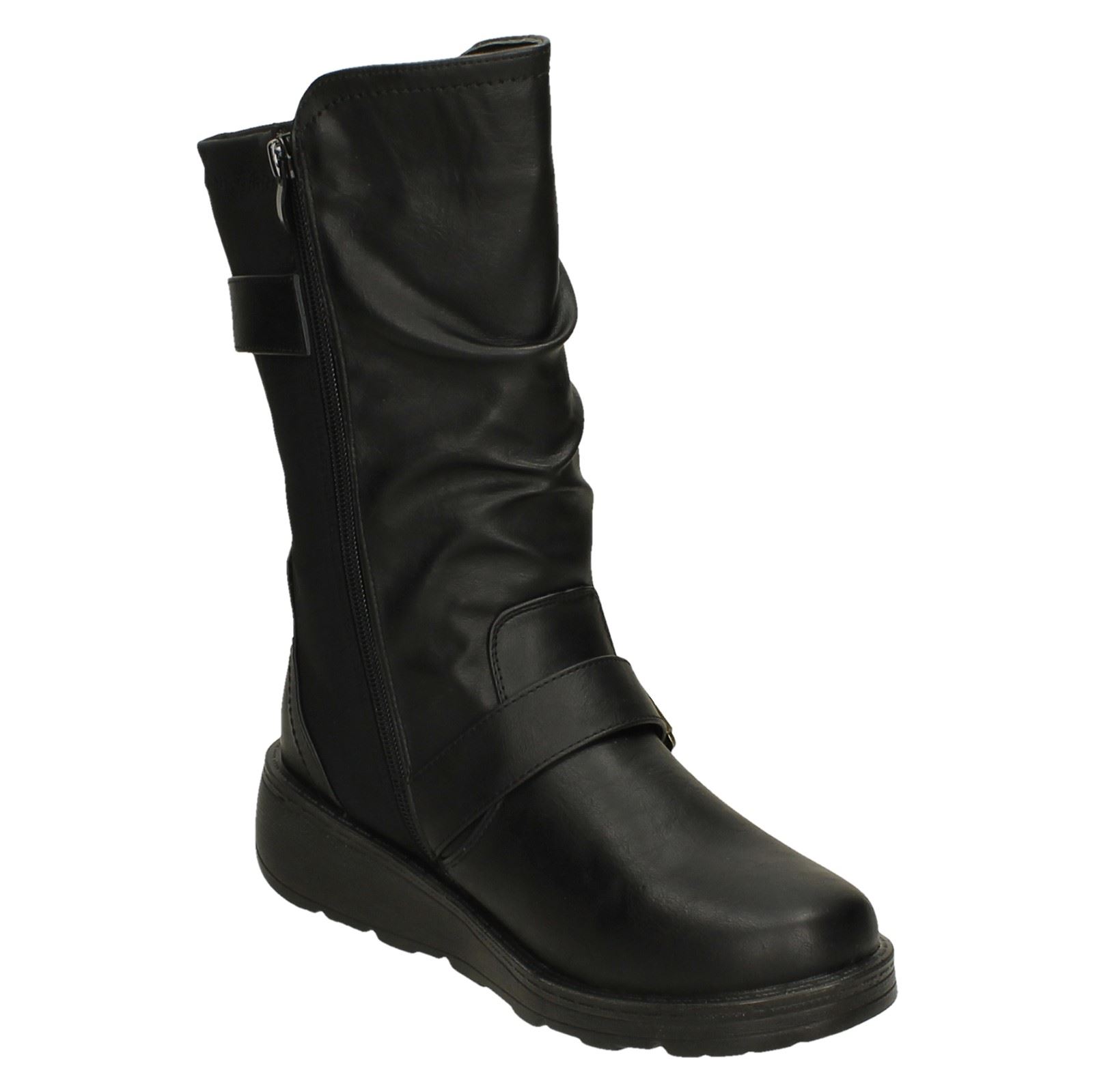 Bottes Mi-Mollet Femmes Spot On F4R452 - Picture 10 of 28