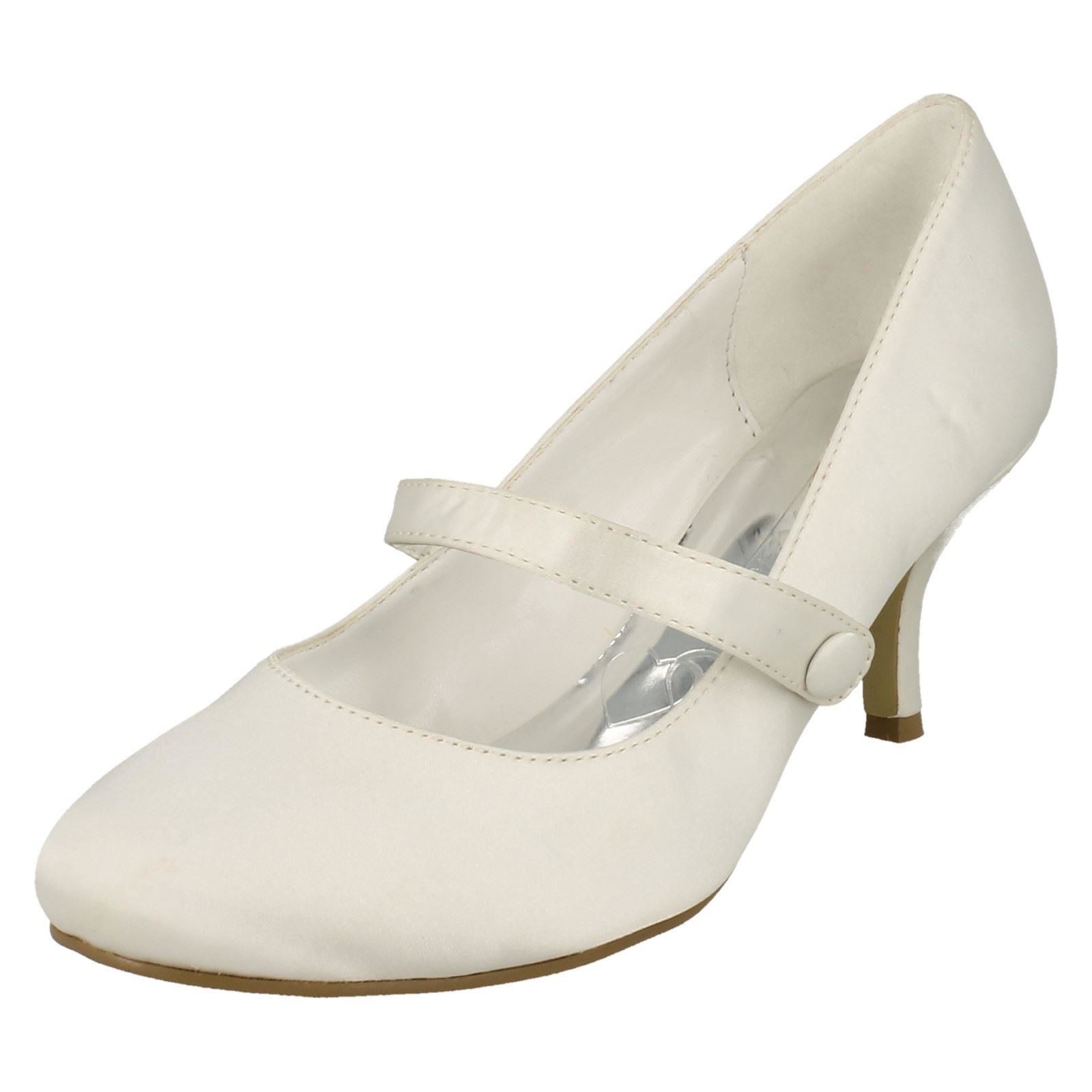 Ladies Anne Michelle Low Heel Wedding Shoes - Picture 20 of 28