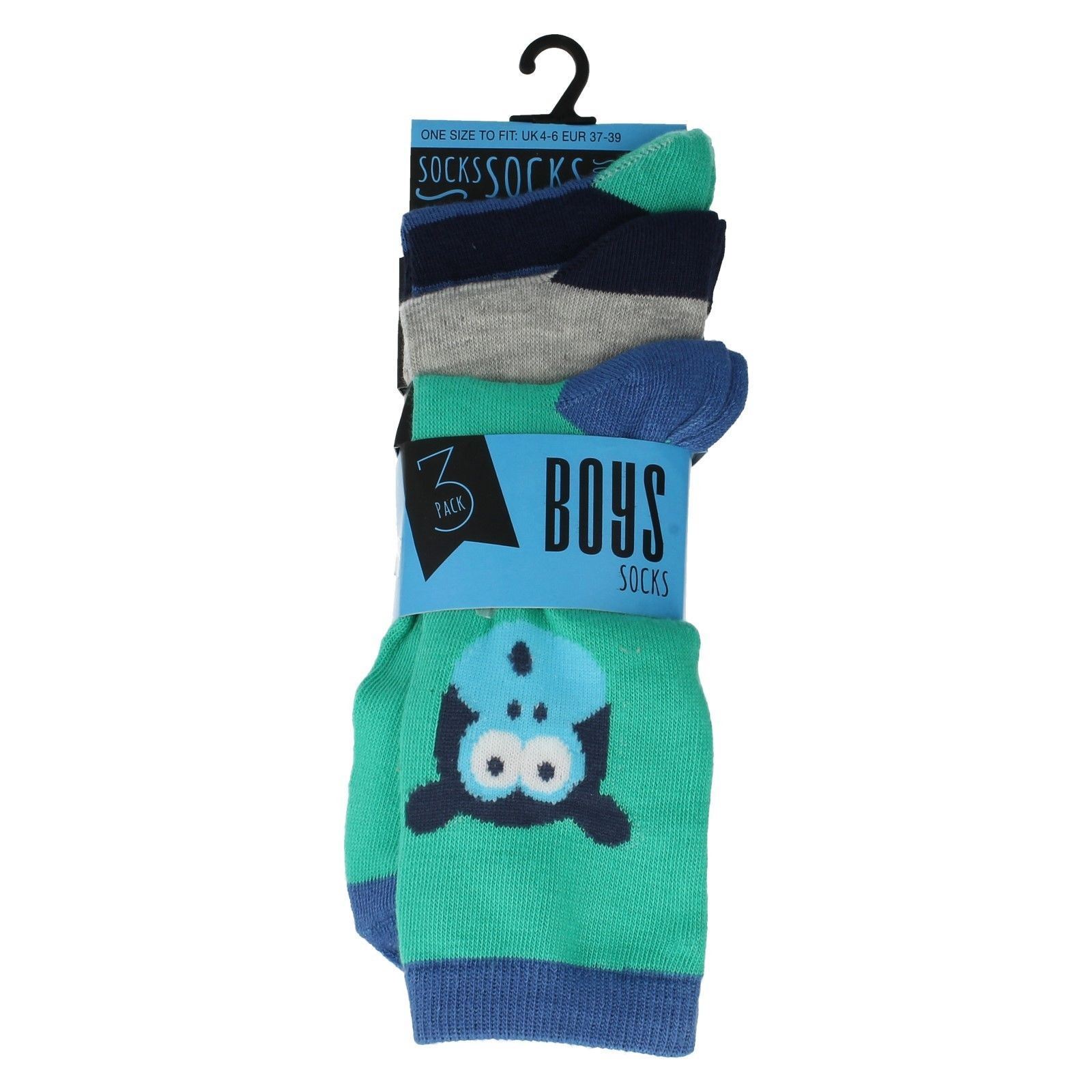 Boys RJM Animal Print Everyday Socks 'SK 308' - Picture 4 of 7