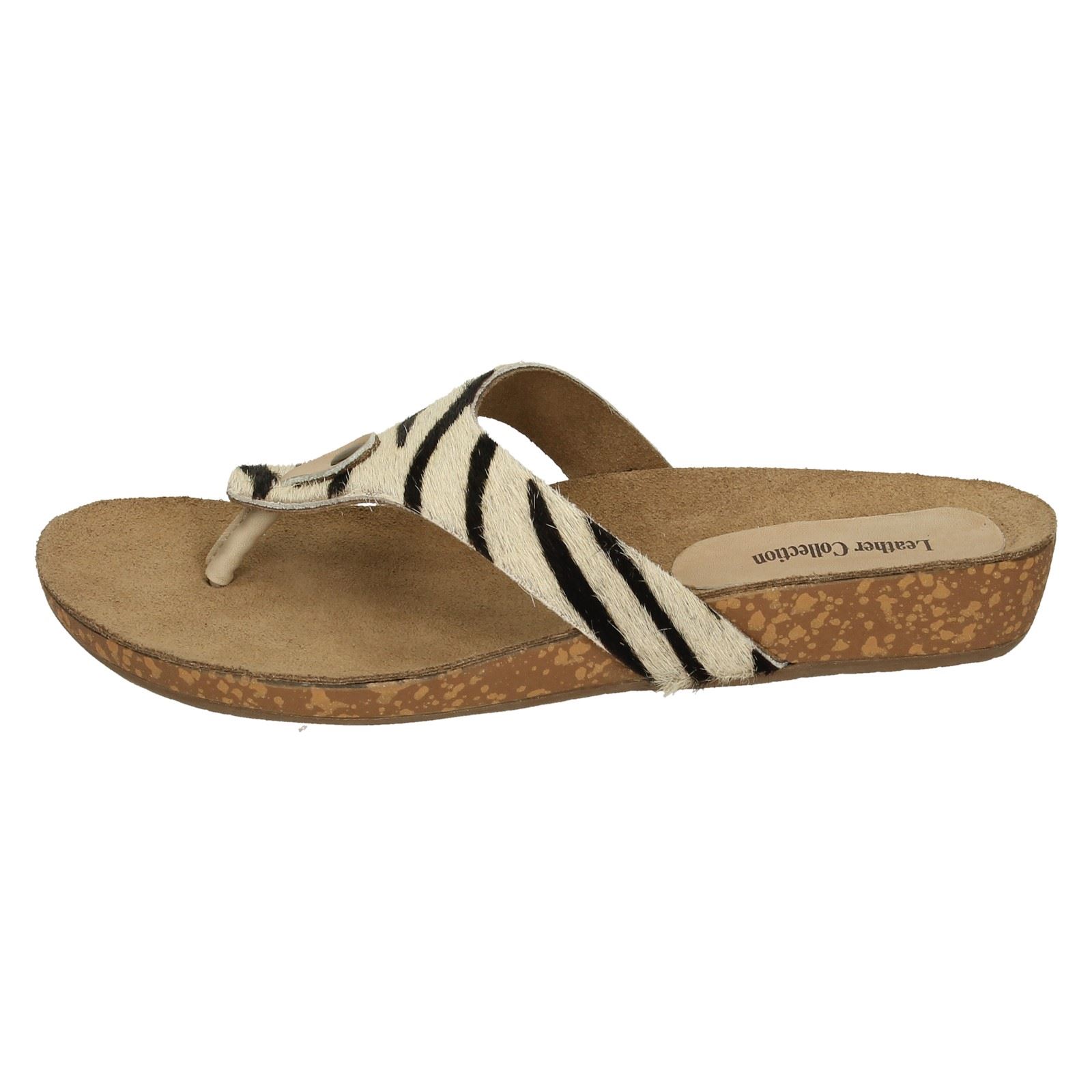 Ladies Leather Collection Casual Toe - Post Sandals - Picture 3 of 37