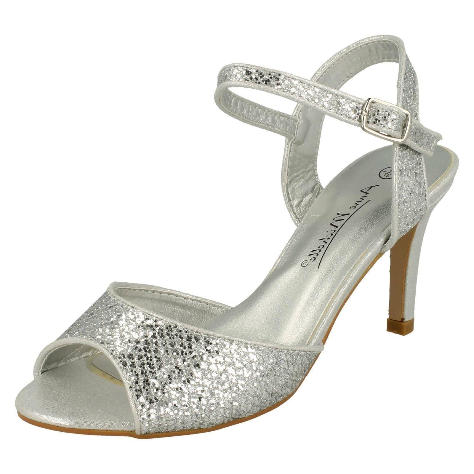 Anne Michelle Ladies Glitter Peep Toe Heels - Picture 20 of 28