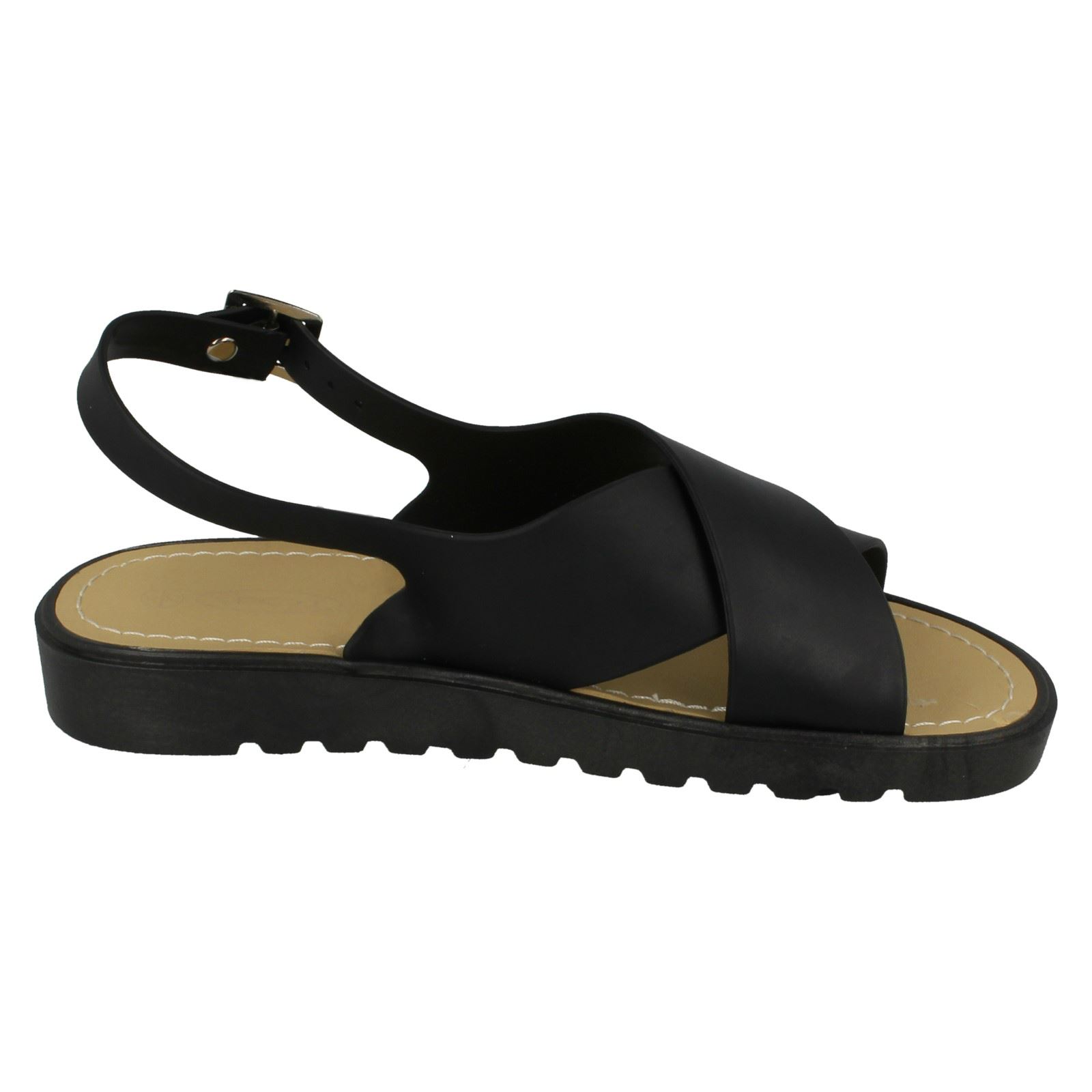 Sandalias Abiertas Para Damas Con Tiras Cruzadas Spot On - Imagen 8 de 28