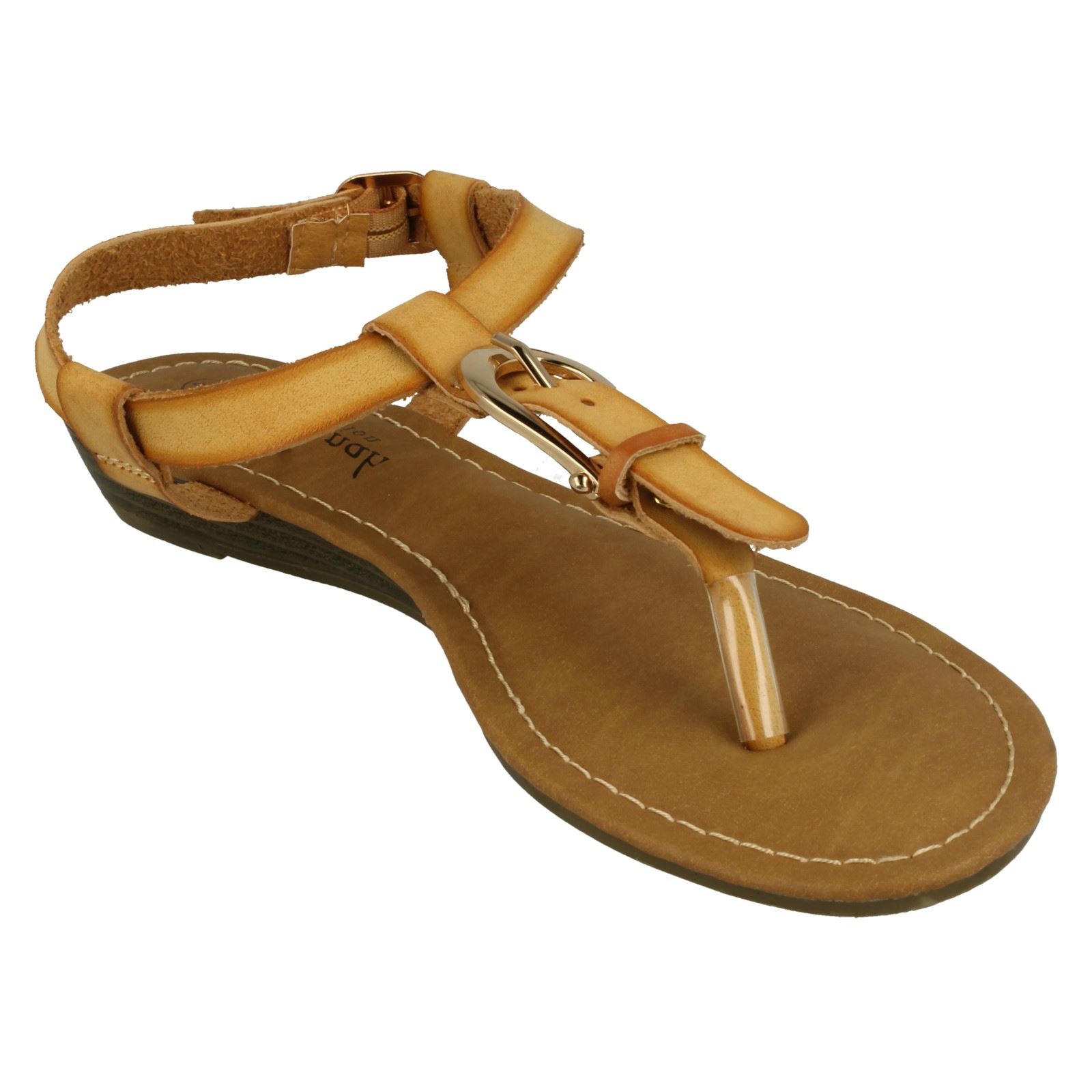 Ladies Savannah Wedge Toe Post 'Sandals' - Picture 17 of 28