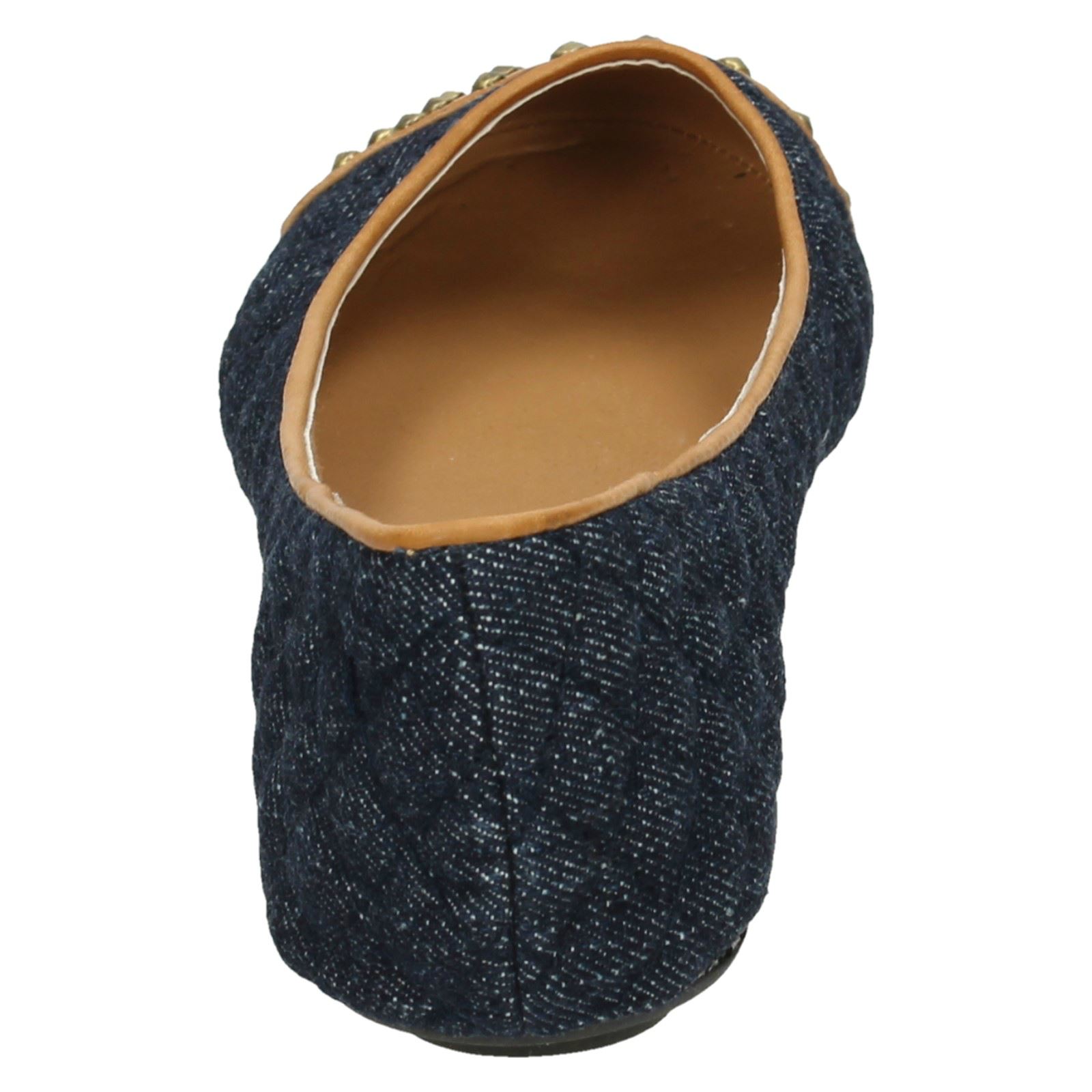 Anne Michelle Ladies Flat Ballerina Shoe - Picture 3 of 10