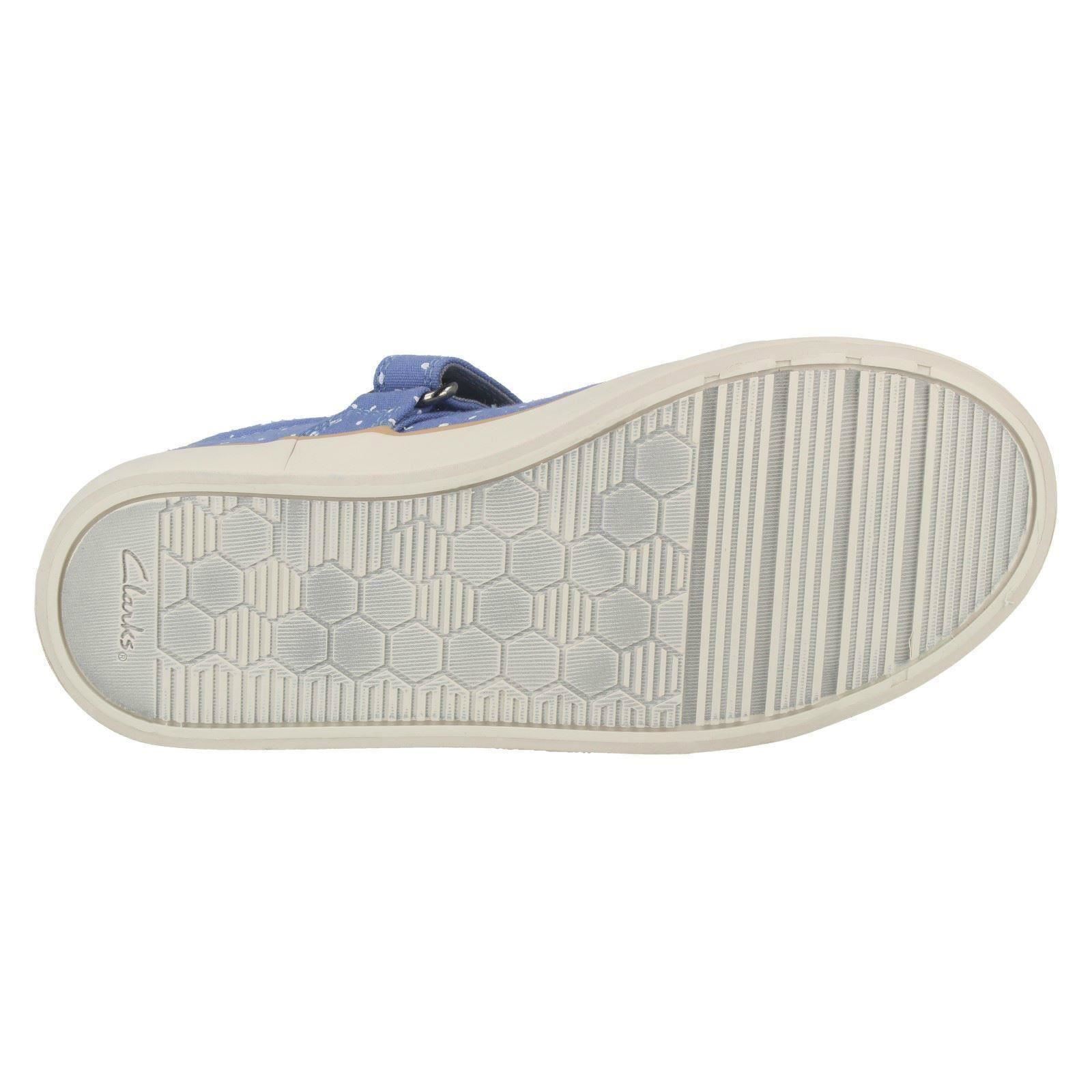 Girls Clarks Single Strap Casual Flats /'Comic Buzz/'