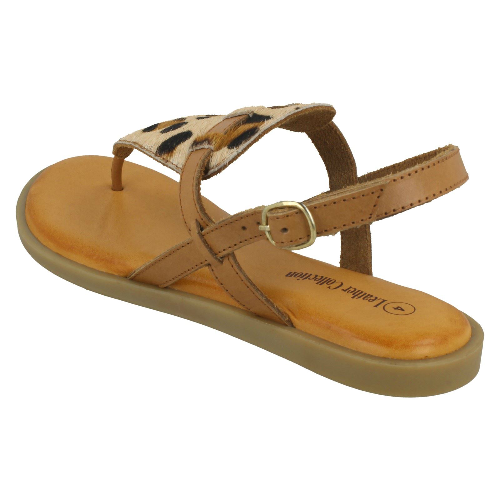 Ladies Leather Collection Animal Print "Sandals" - Picture 22 of 28