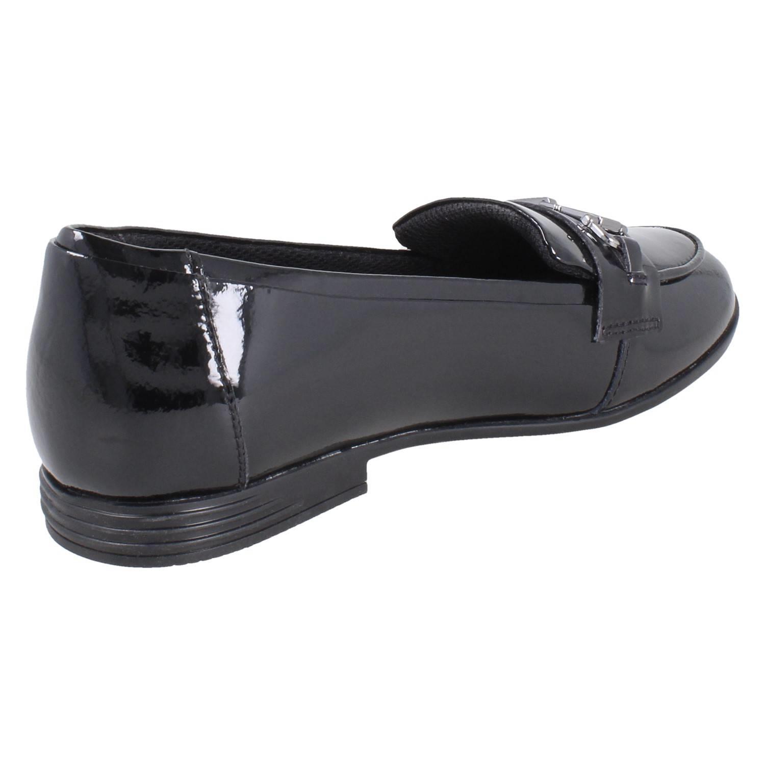 Girls Clarks Horse Bit Trim Leather Slip On Loafer School Shoes *Finja Loafer* - Picture 33 of 37