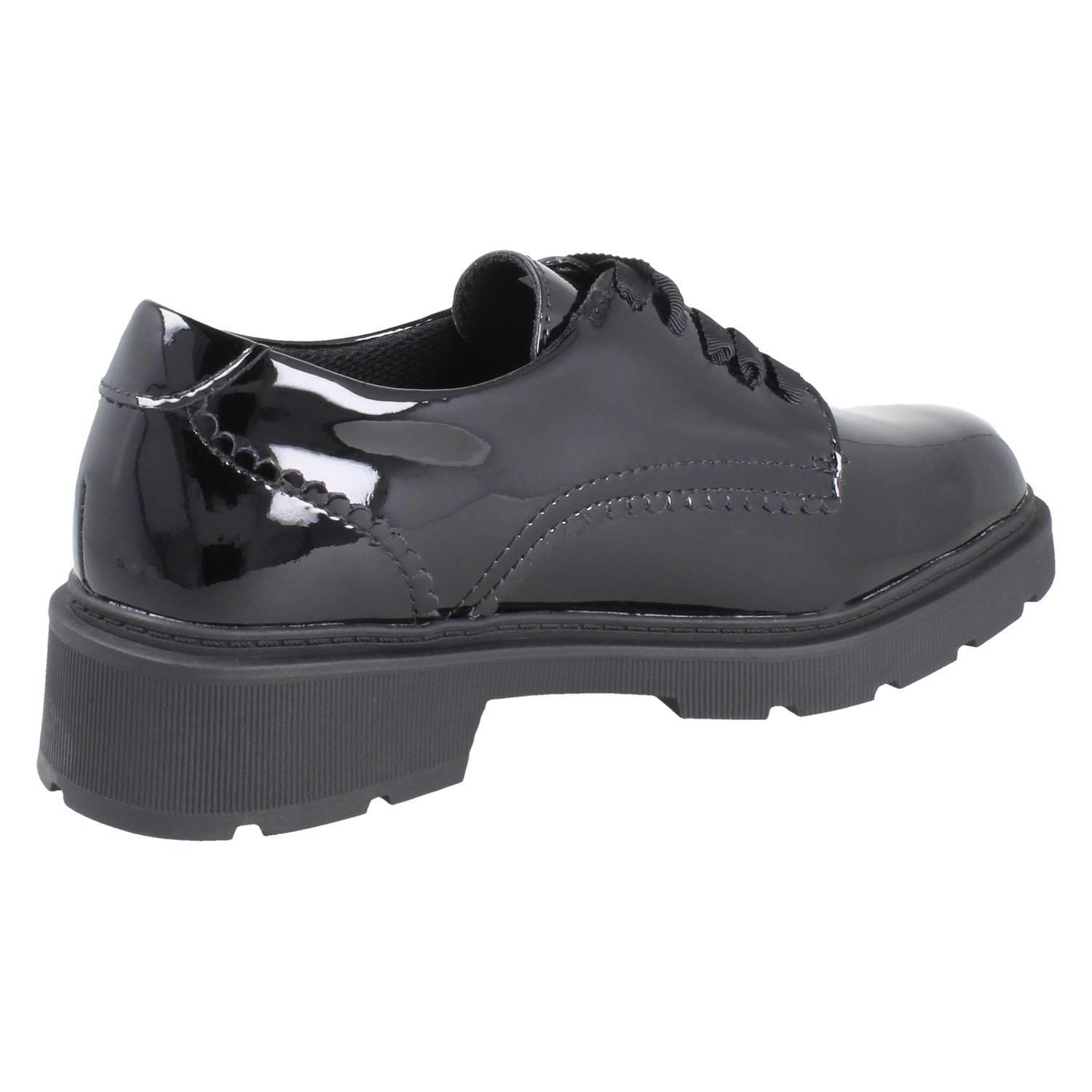 Girls Clarks Scalloped Edge Chunky Sole Leather Lace Up School Shoes *Eris Pure* - Picture 17 of 21