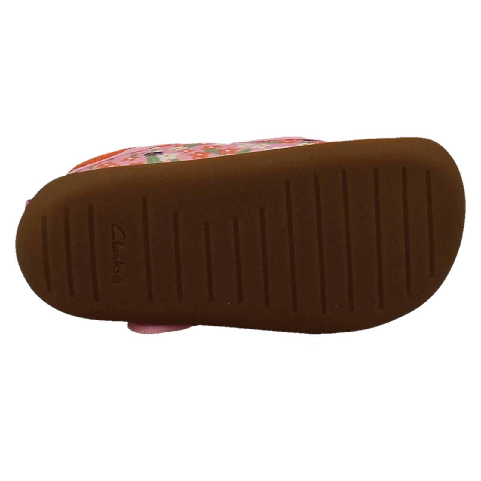 Girls Clarks Canvas T-Bar Roamer Bloom T - Picture 10 of 10