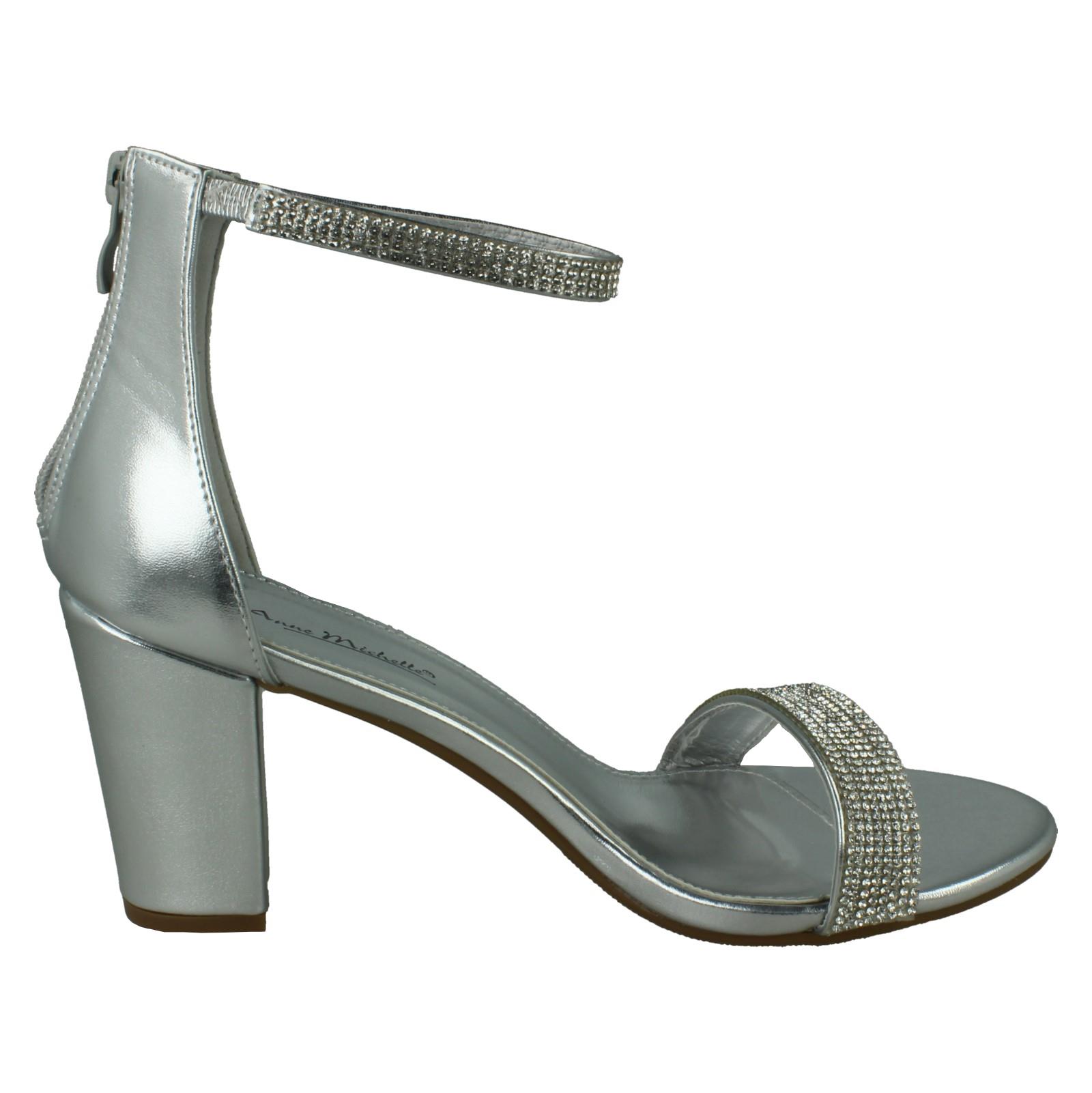 Damas Anne Michelle Calce Ancho Tacón de Bloque Diamante Mula 'F1R2052' - Imagen 14 de 19