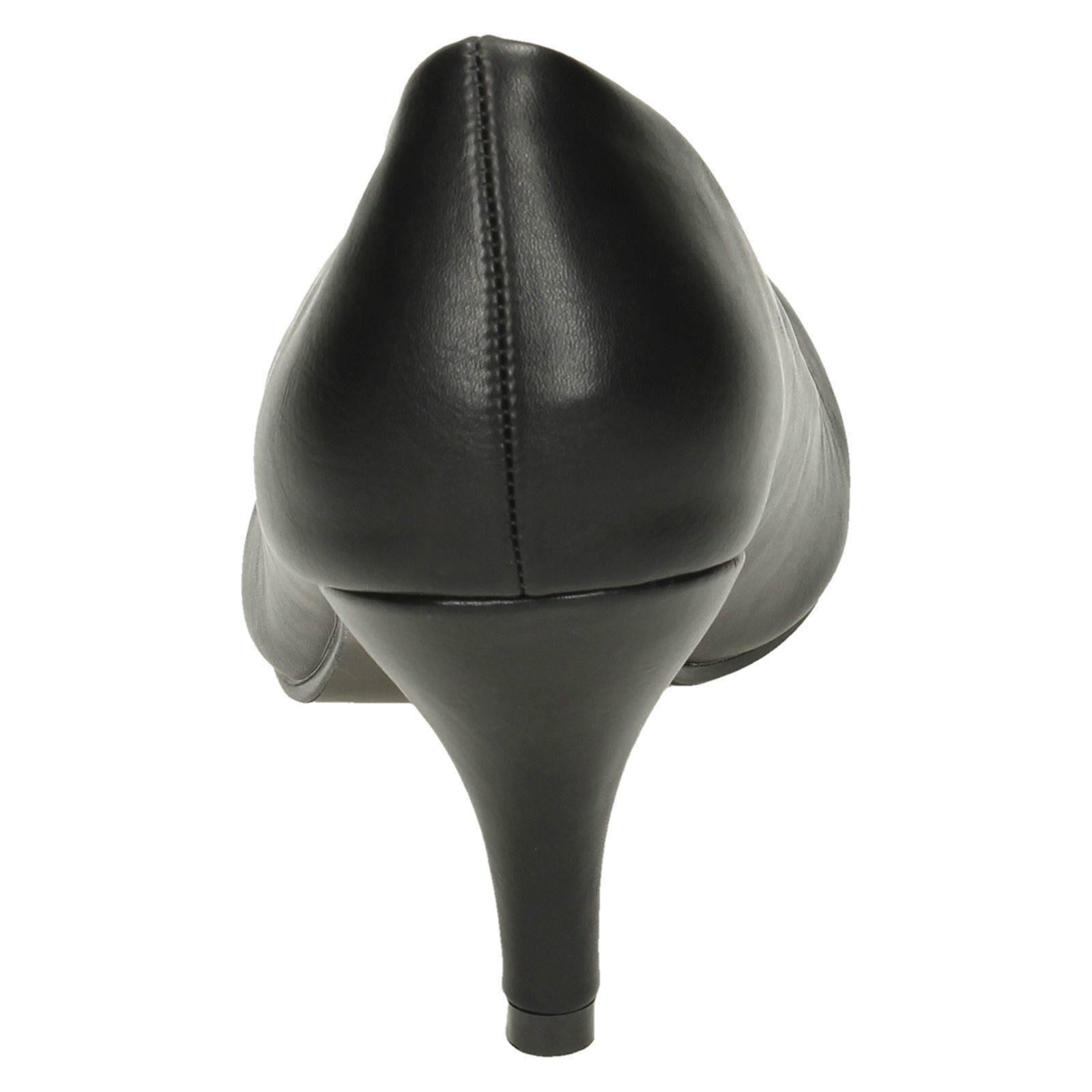 Ladies Spot On Mid Heel Pointed Toe Court 'Shoes' - Picture 5 of 37