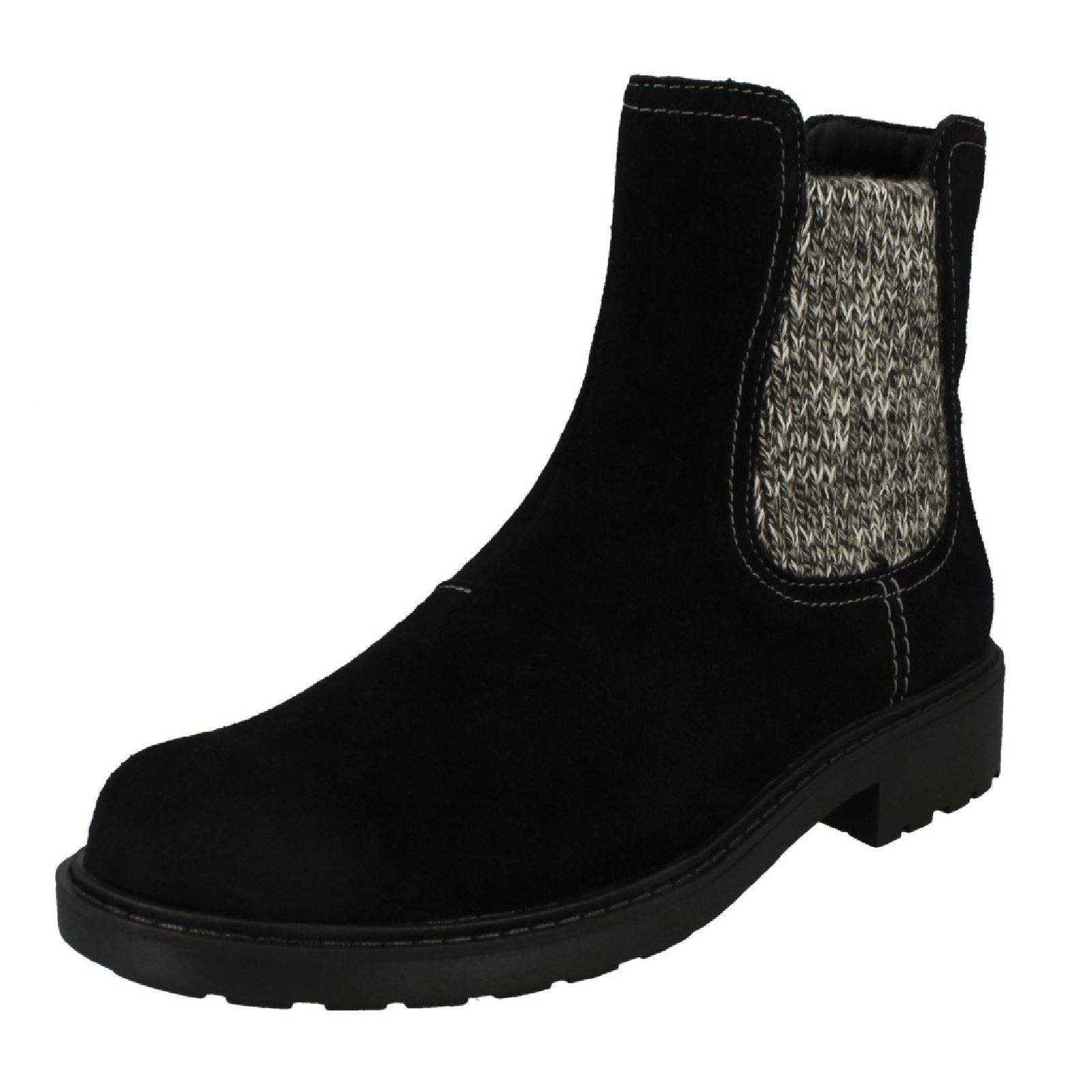 Damen Clarks Wildleder Reißverschluss Freizeit Alltag Chelsea