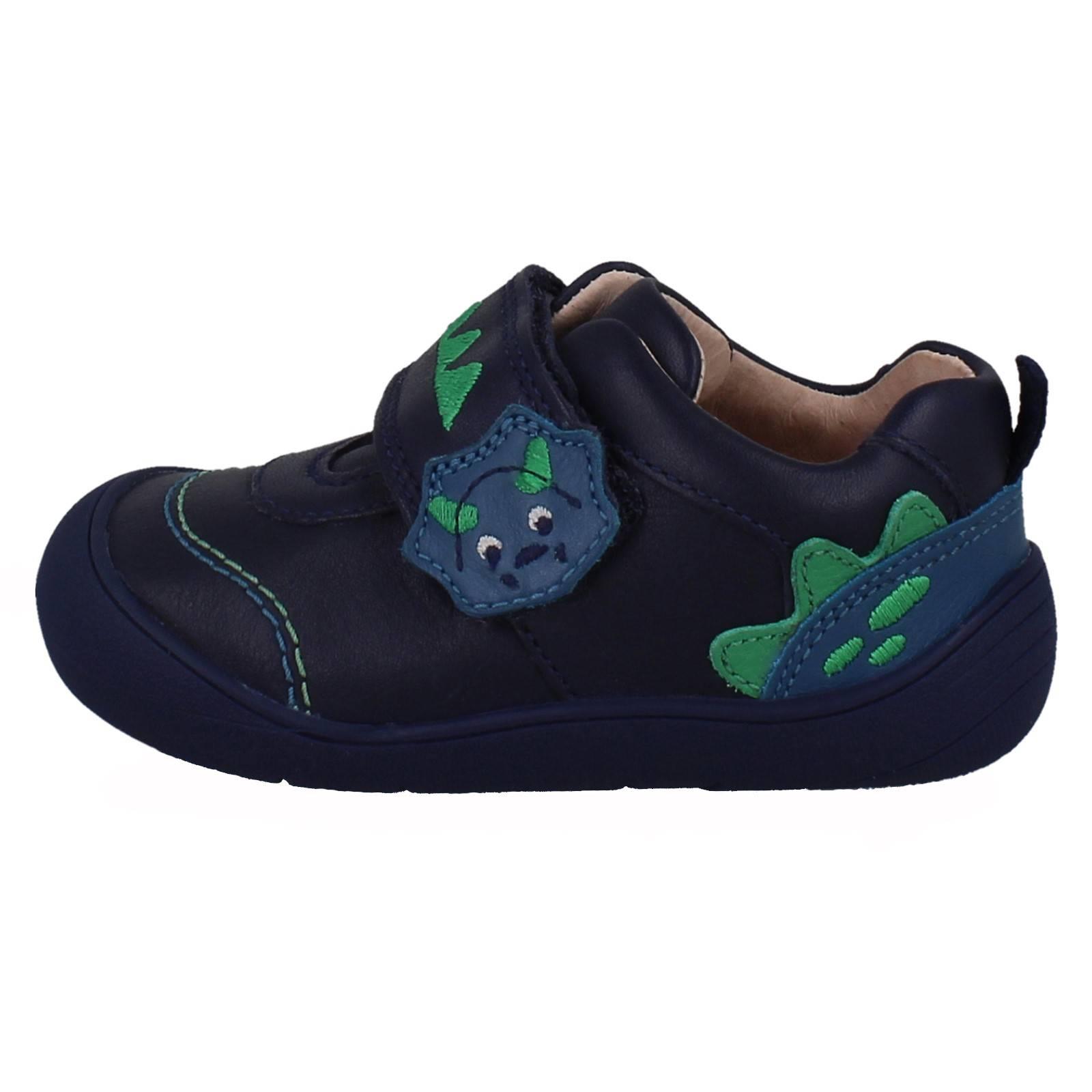 Boys Startrite Padded Soft Leather First Walking Dinosaur Shoes Tread - Picture 3 of 10