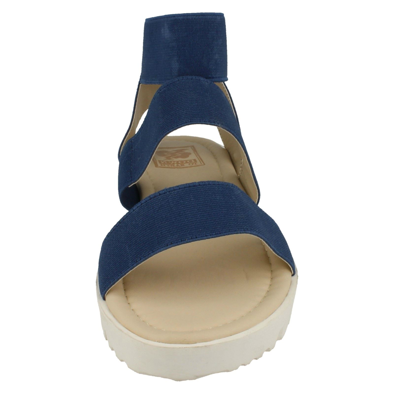 Ladies Elasticated Flat Sandals *Down To Earth* | eBay