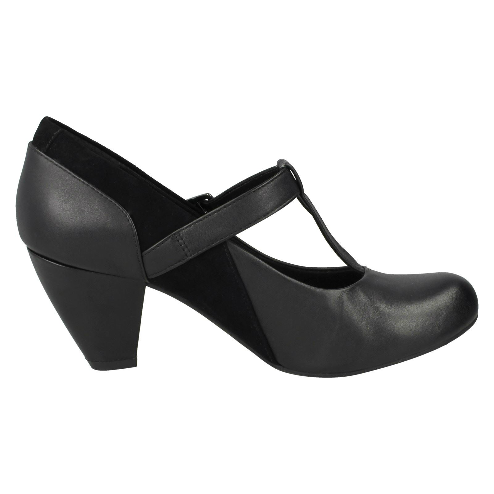 Clarks Ladies T-Bar Smart Shoes Coolest Lass
