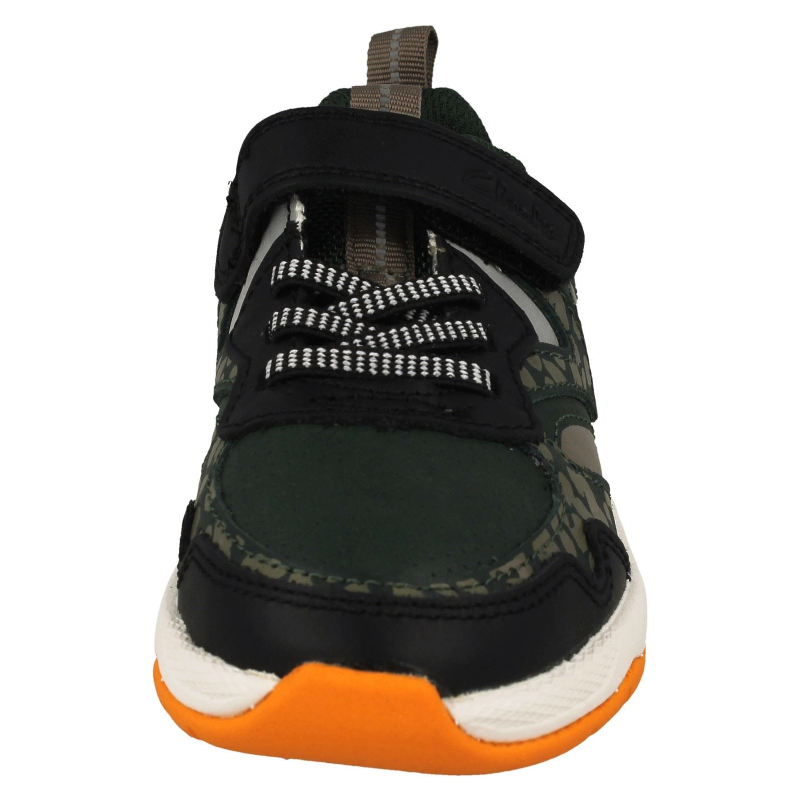 Childrens Clarks Stylish Big Cat Inspired Claw Detailed Trainers Clowder Run K - Picture 4 of 29
