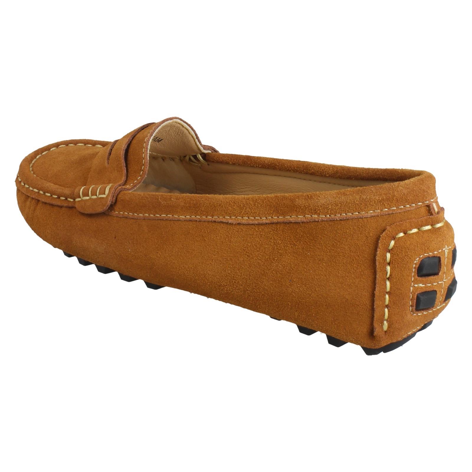 Ladies Down To Earth Suede Leather Slip On Moccasins F8R0593 - Picture 13 of 19