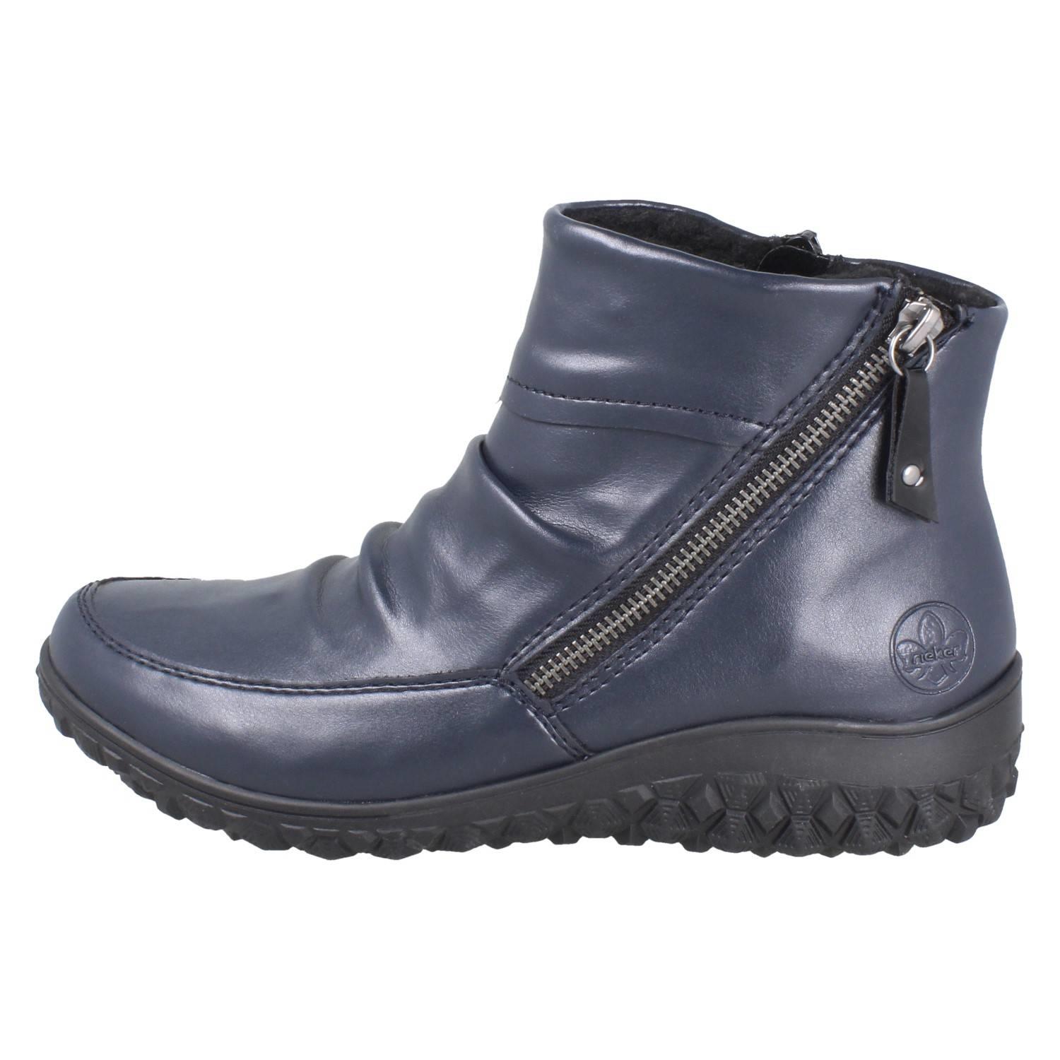 Mujer Rieker Corte Ancho Cremallera Botas Con Desmontable Plantillas: 59585 - Bild 3 von 10