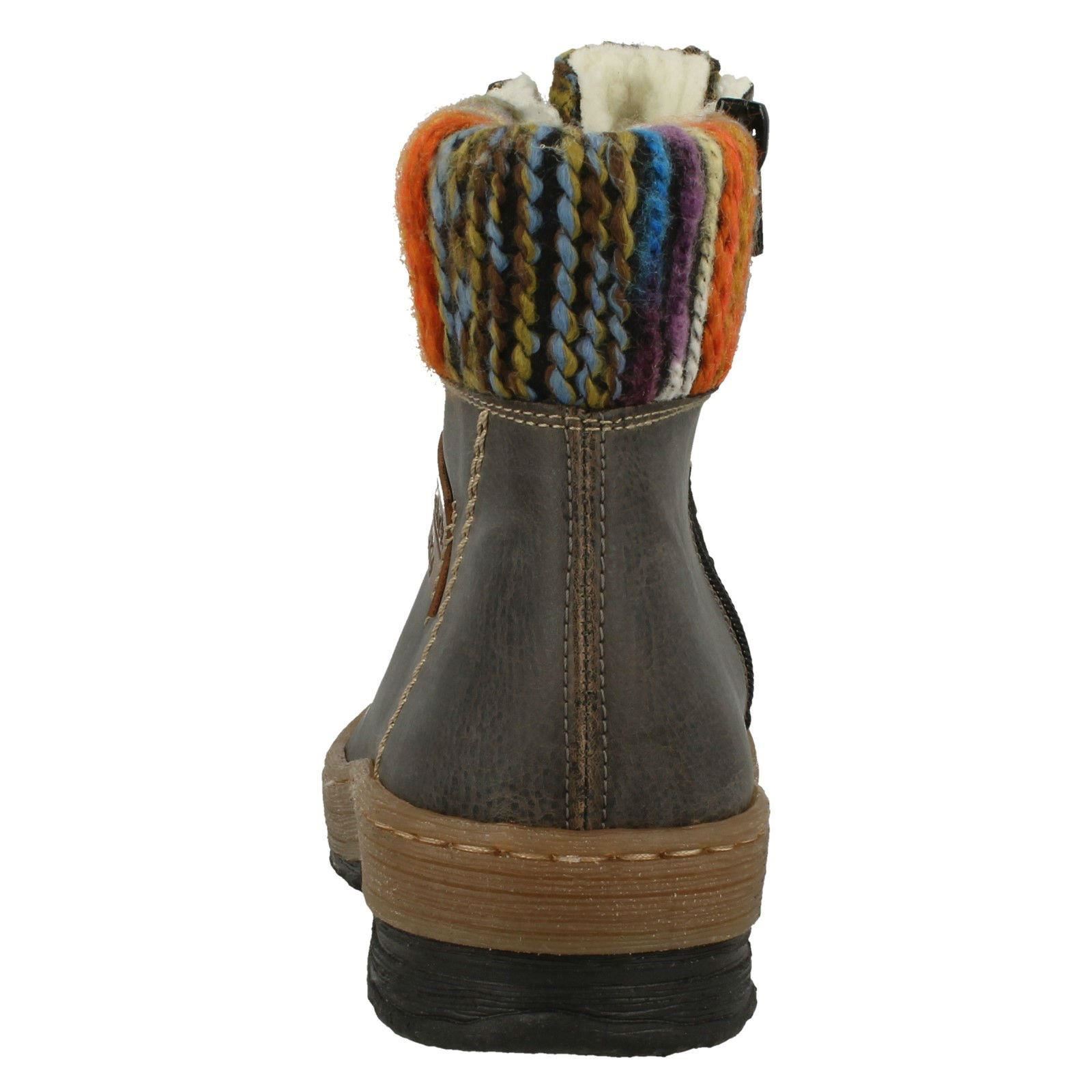Ladies Ladies Ladies Rieker Stylish Knitted Collar Ankle Boots 'Z6743' ab1e26 Ladies Ladies Ladies Rieker Stylish Knitted Collar Ankle Boots 'Z6743' ab1e26