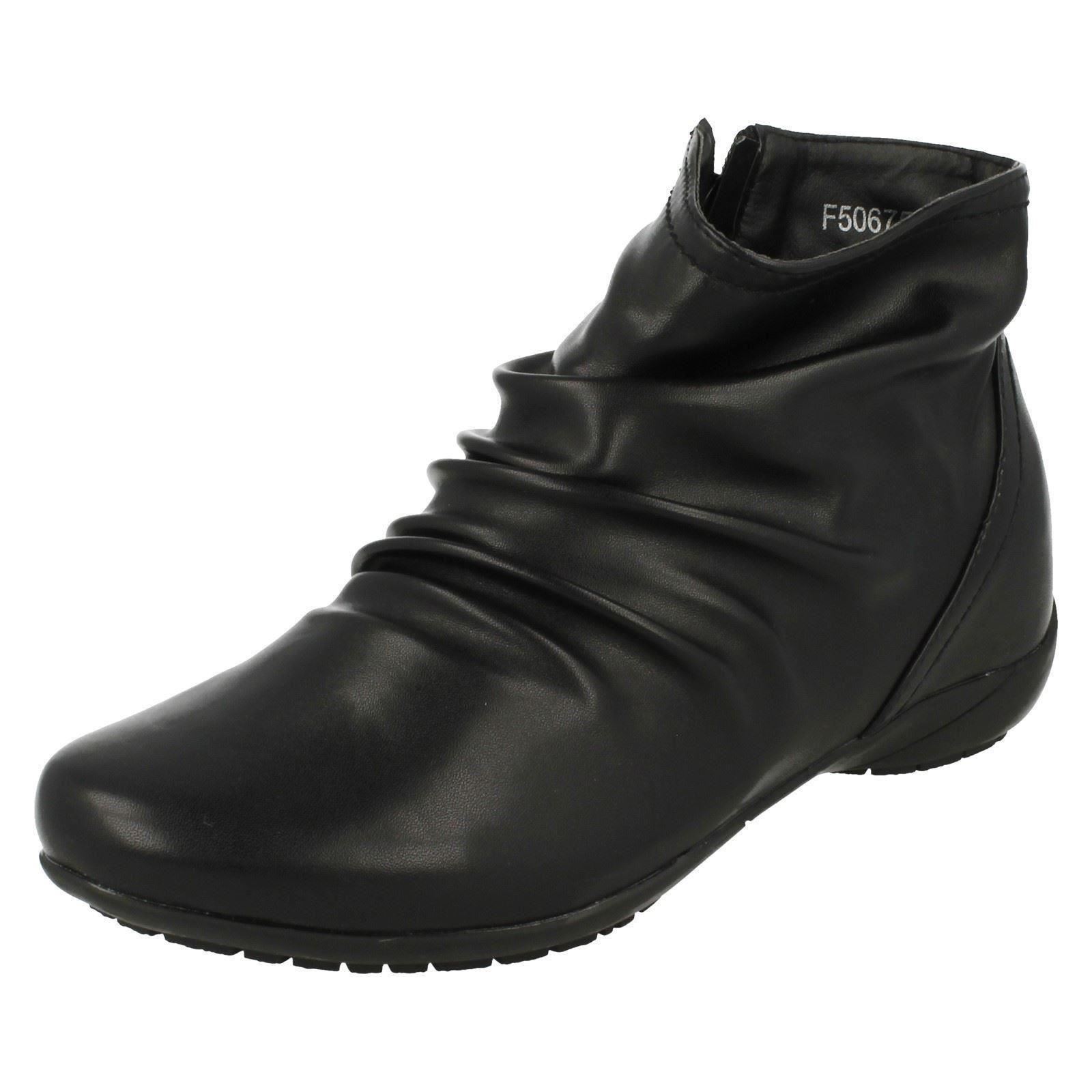Ladies Down to Earth Casual Ankle Boots 'F5R0675' - Picture 2 of 19