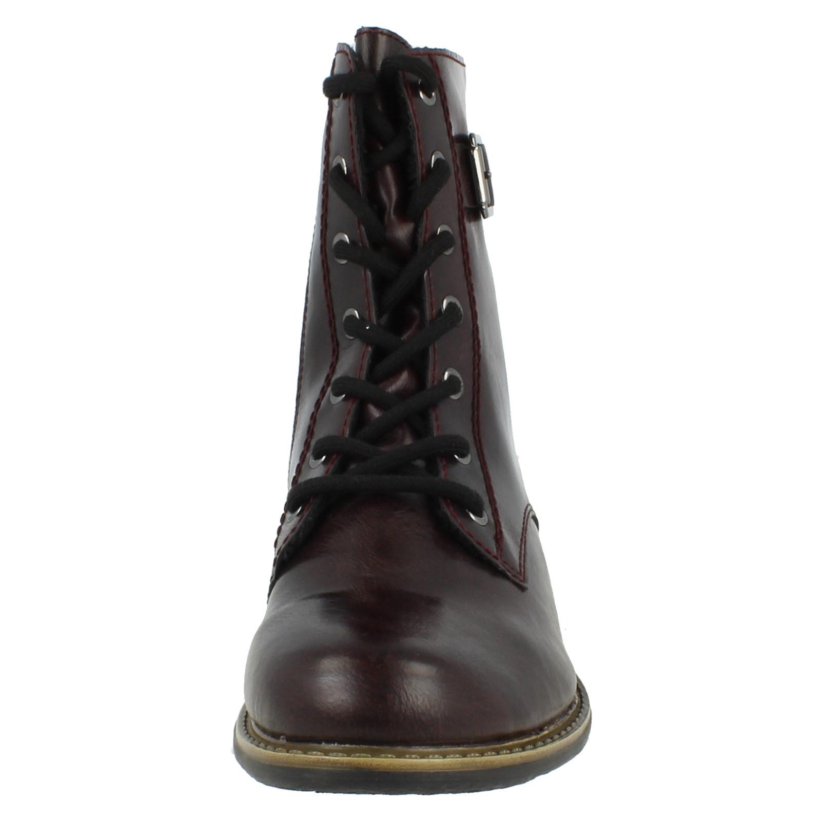 Damen Rieker Zip & Spitze Weitverschluss Fit Fleecefutter Stiefel Knöchel 74802 - Bild 9 von 10