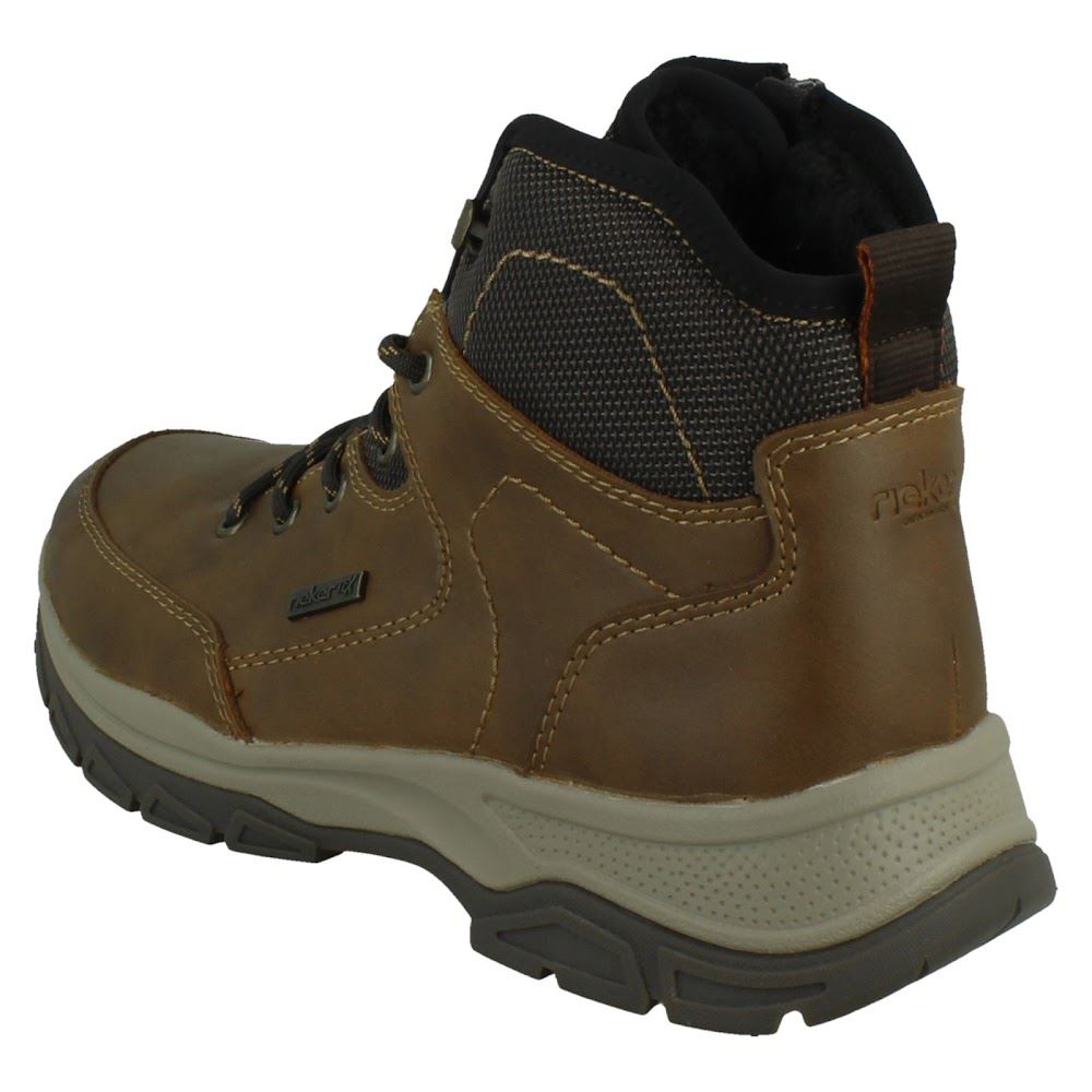 Mens Rieker-Tex Water Resistant Lace Up and Zip Extra Width Ankle Boots 30230 - Picture 4 of 10