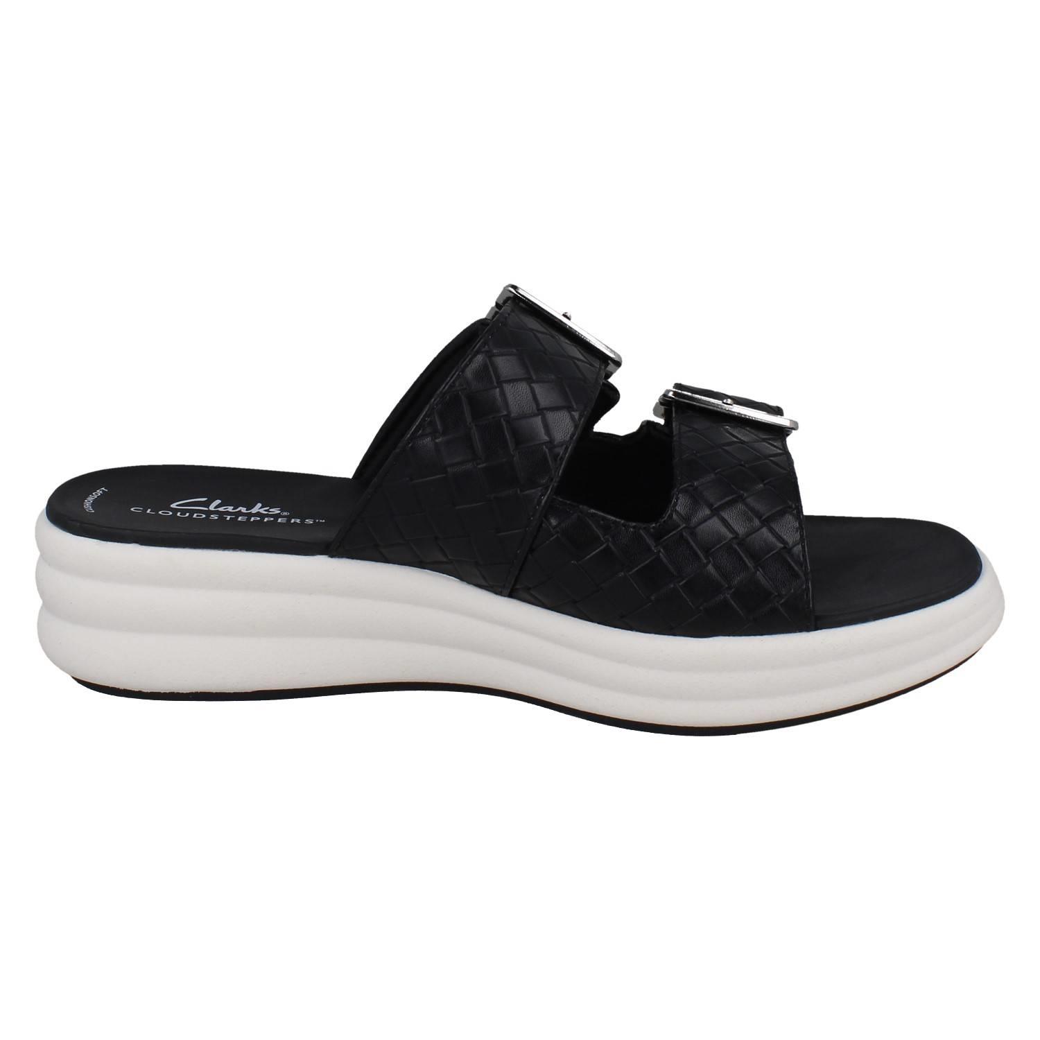 Mujer Clarks Cloudsteppers Sintético Tejido Hebilla Sandalias: Drift Hebilla - Imagen 7 de 19