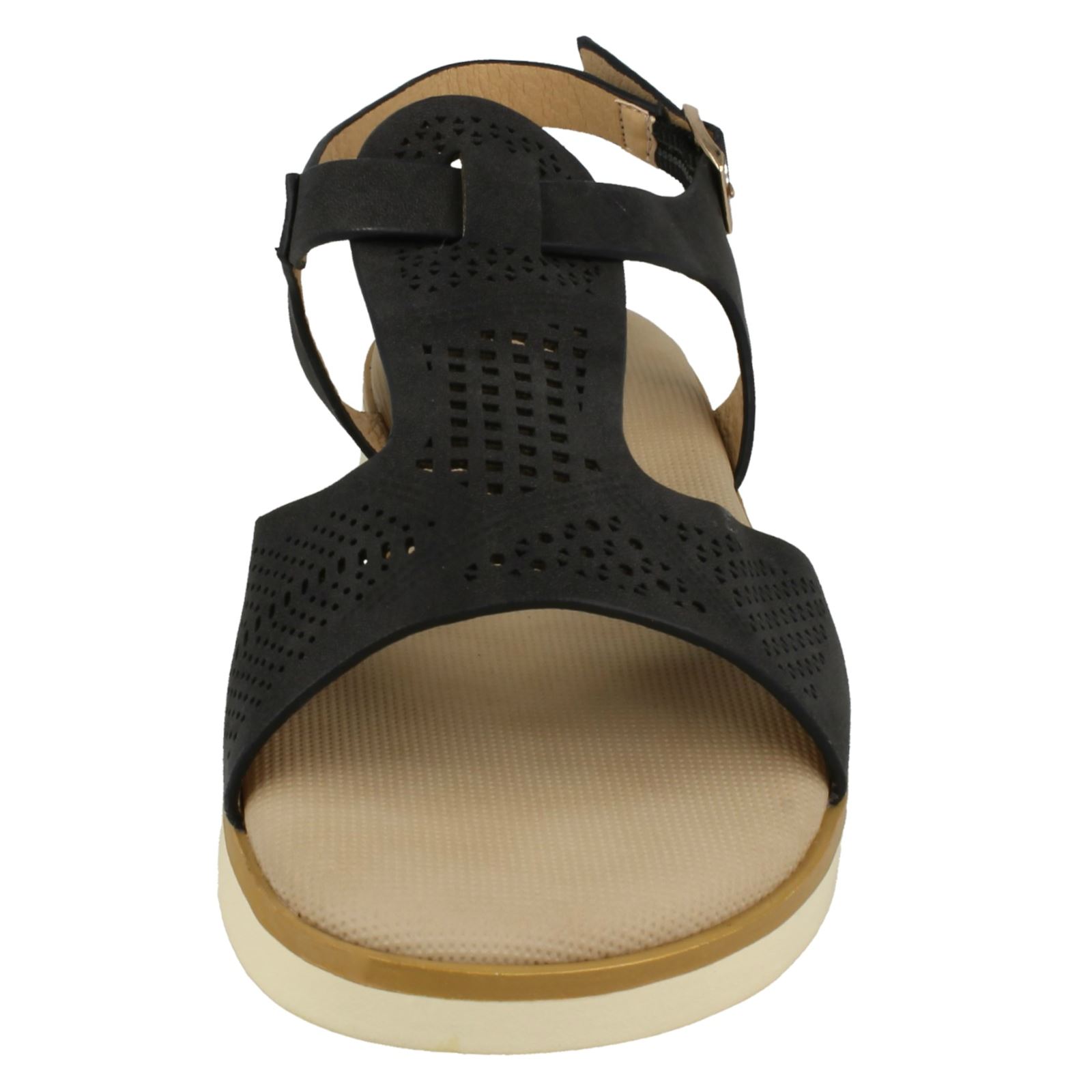 Ladies Down To Earth 'Low Wedge Sandals' - Picture 7 of 19