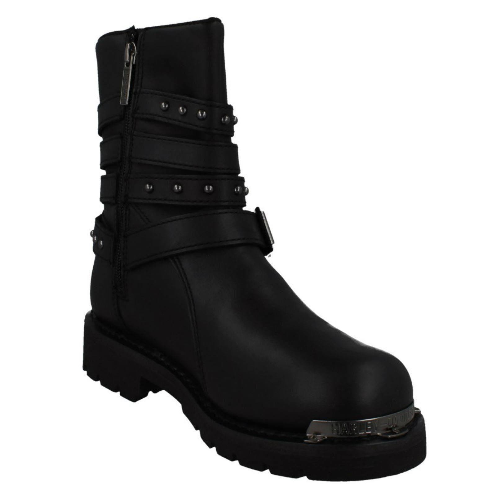 Señoras HARLEY DAVIDSON detalle botas de motociclista detalle DAVIDSON de hebilla a Eddington fd6738 Señoras HARLEY DAVIDSON detalle botas de motociclista detalle DAVIDSON de hebilla a Eddington fd6738