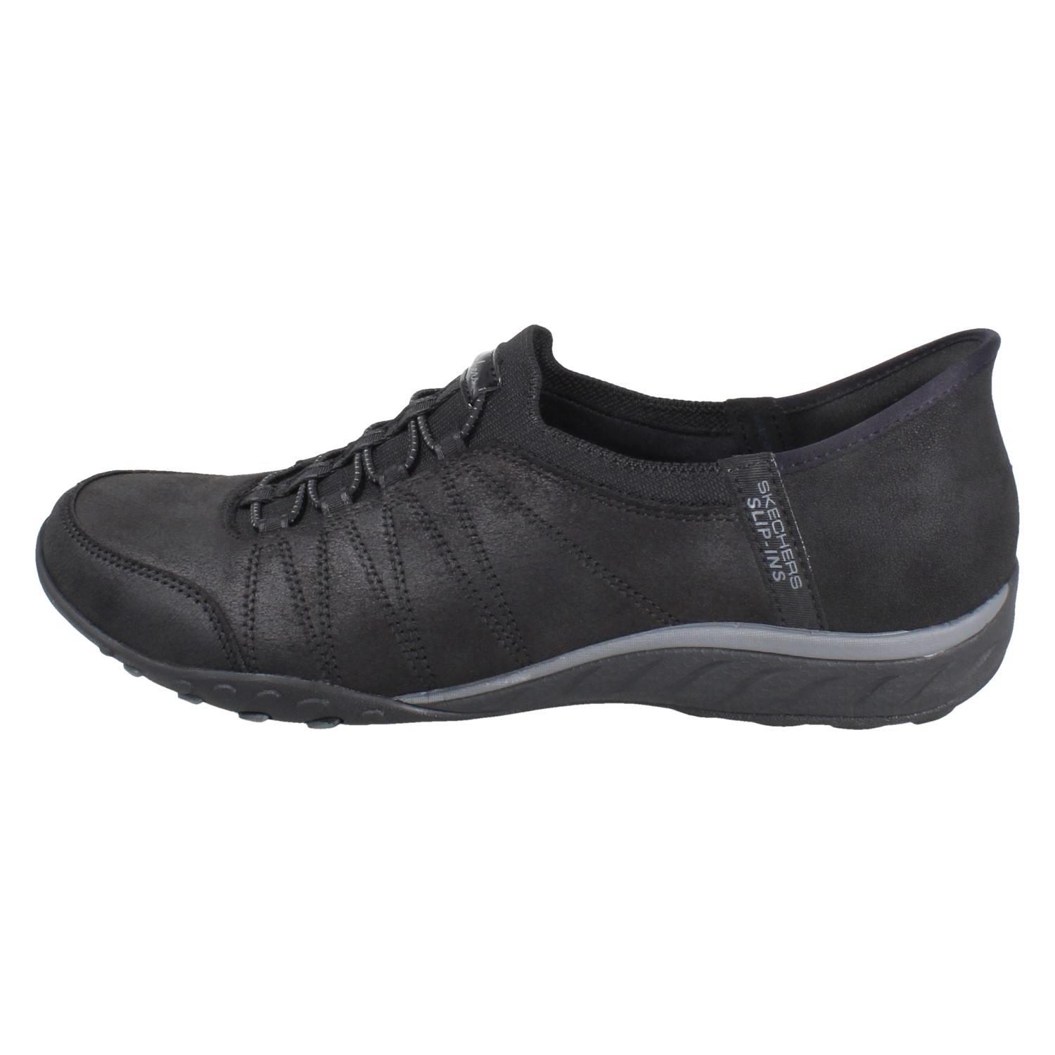 Femmes Skechers Vegan Slip-Ins Mains Gratuit Relax Compatible Avec Baskets Home - Picture 3 of 10