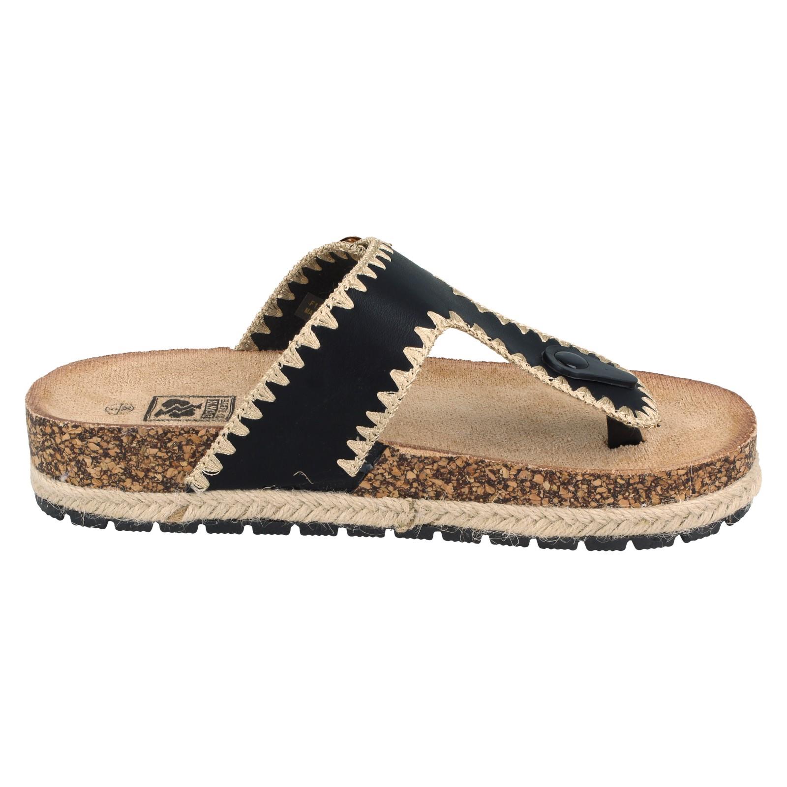 Ladies Down To Earth F12105 Toe Post Sandals - Picture 7 of 19