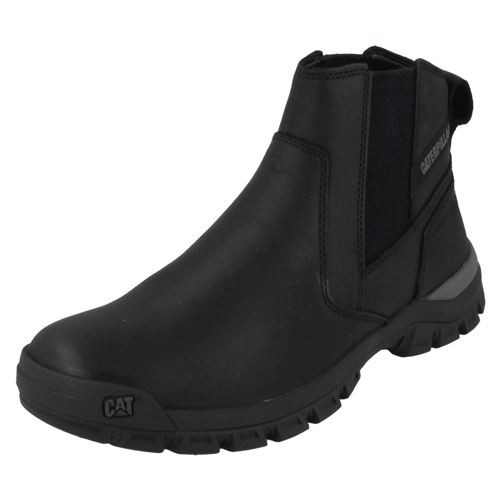 Mens Caterpillar Leather Pull On Dealer Boots Threshold Chelsea Boots - Picture 2 of 19