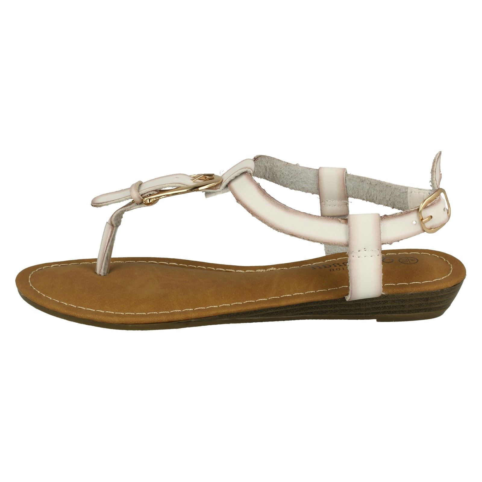 Ladies Savannah Wedge Toe Post 'Sandals' - Picture 21 of 28