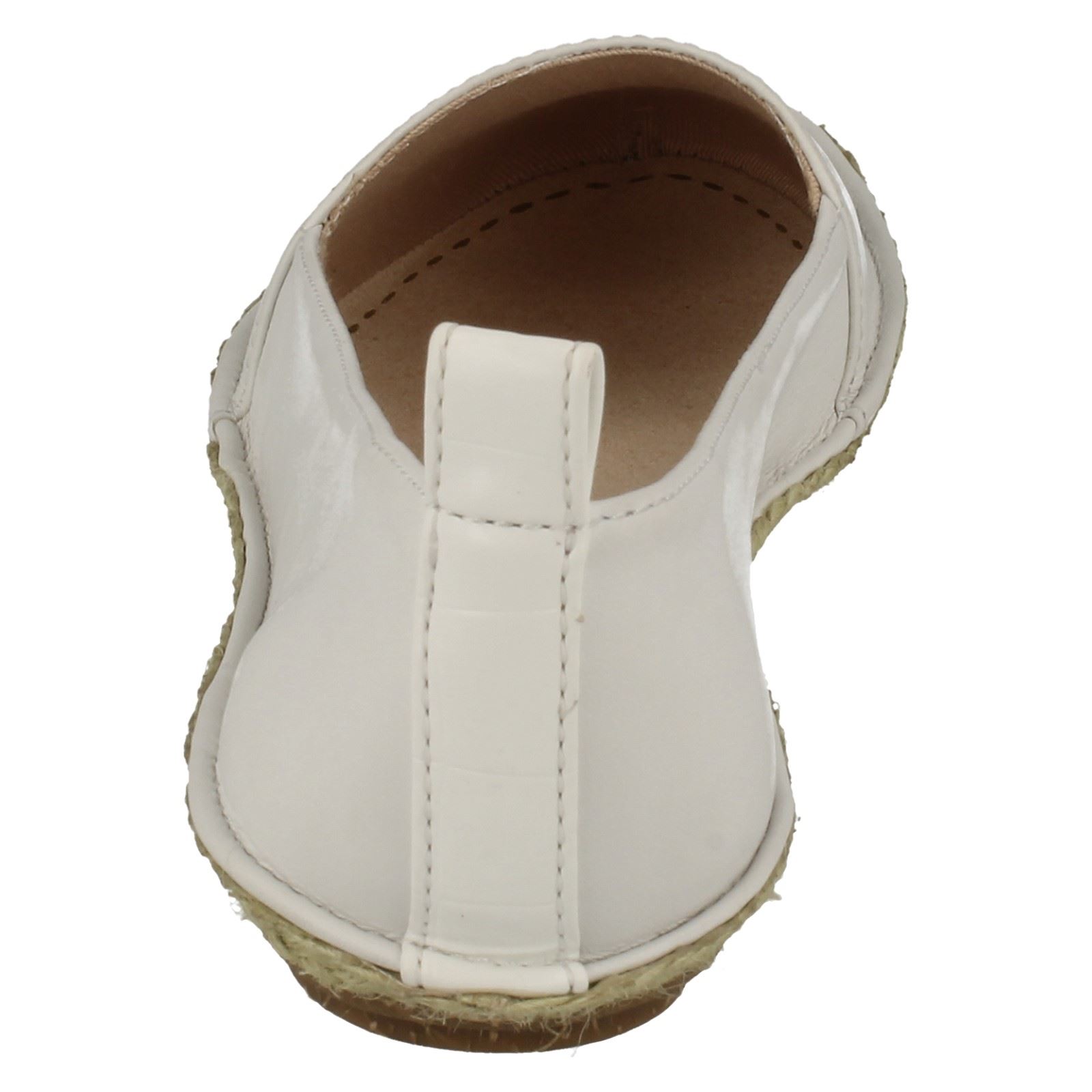 Señoras resbalón Casual blanco Clarks zapatos en los plano 'clovelly Sun' BrBpq