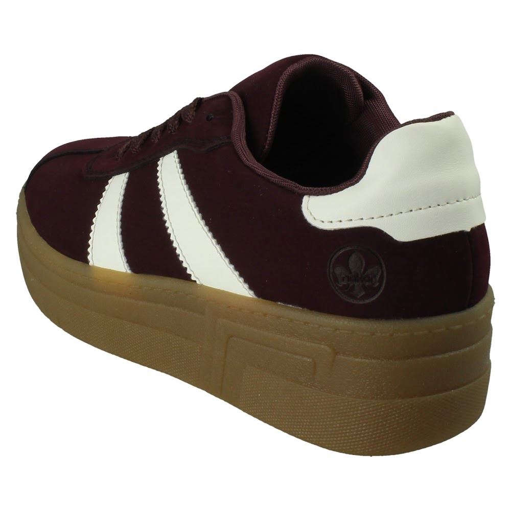 Ladies Rieker Lace Up Vegan Platform Removable Insoles Casual Trainers *M7601* - Picture 4 of 10