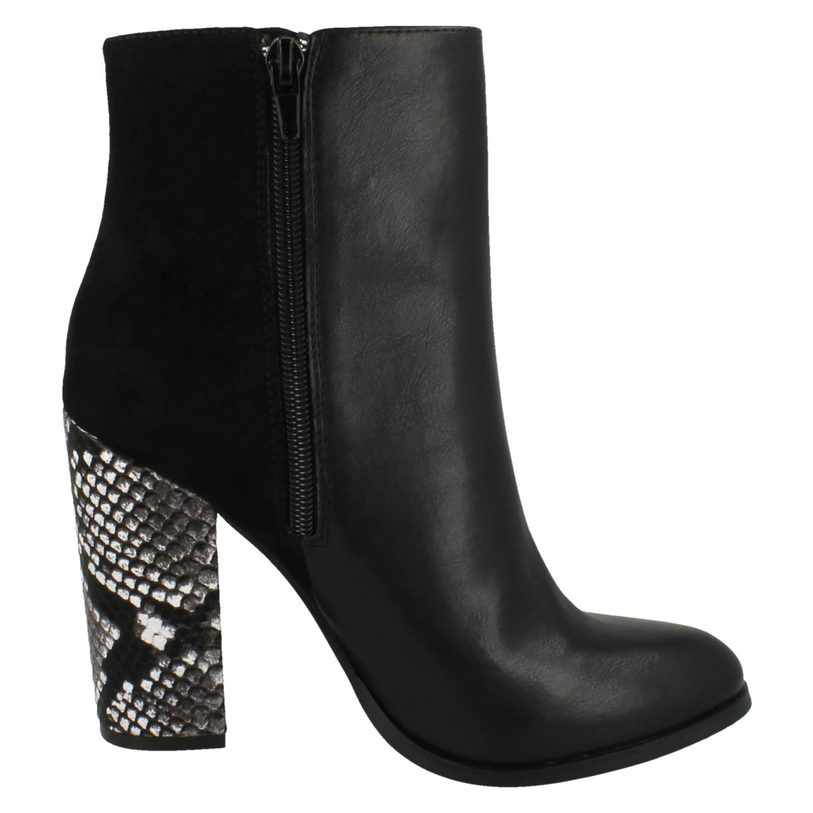 Ladies SALE Anne Michelle F50373 Microfibre Synthetic High Heel Ankle Boots