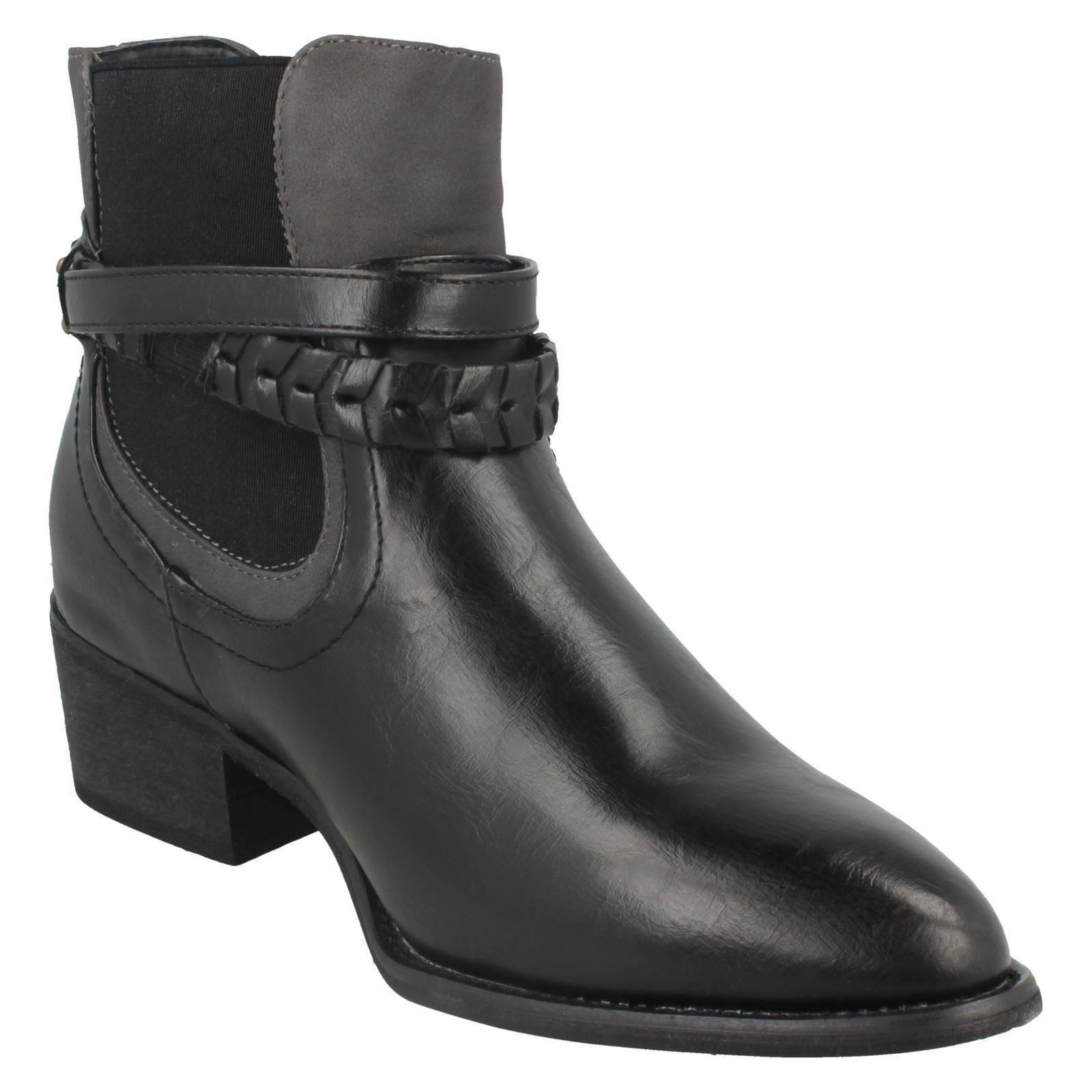 Ladies Down To Earth Heeled 'Ankle Boots' - Picture 8 of 19