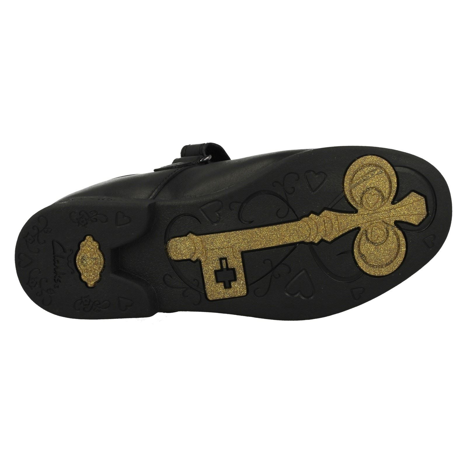 Girls Clarks Leather Patent School Shoes Strap Stars Mary Jane Magic Step Bar - Picture 10 of 19