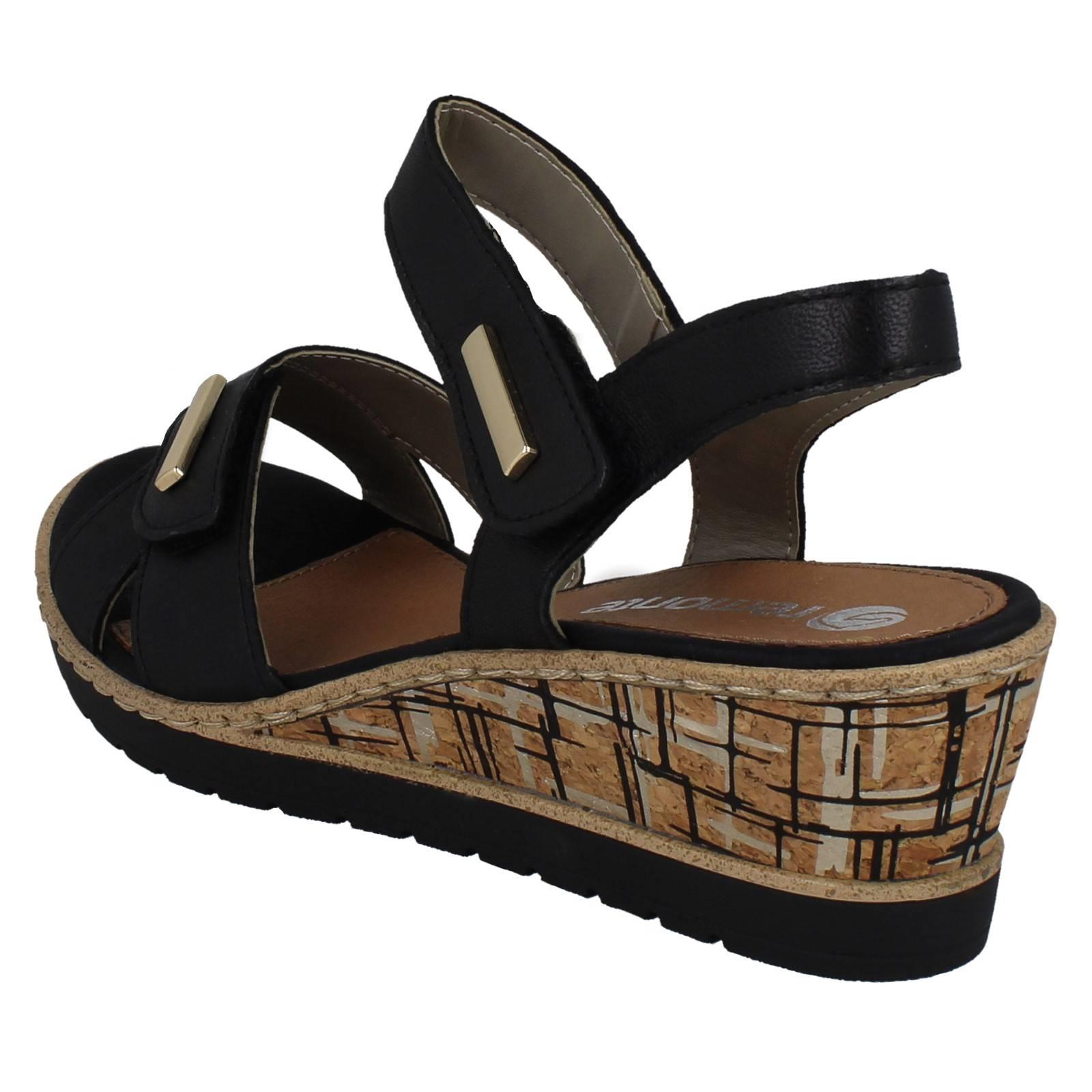 Sandali Da Donna Remonte Con Cinghie Regolabili E Tacco A Wedge *R6R266* - Picture 4 of 19