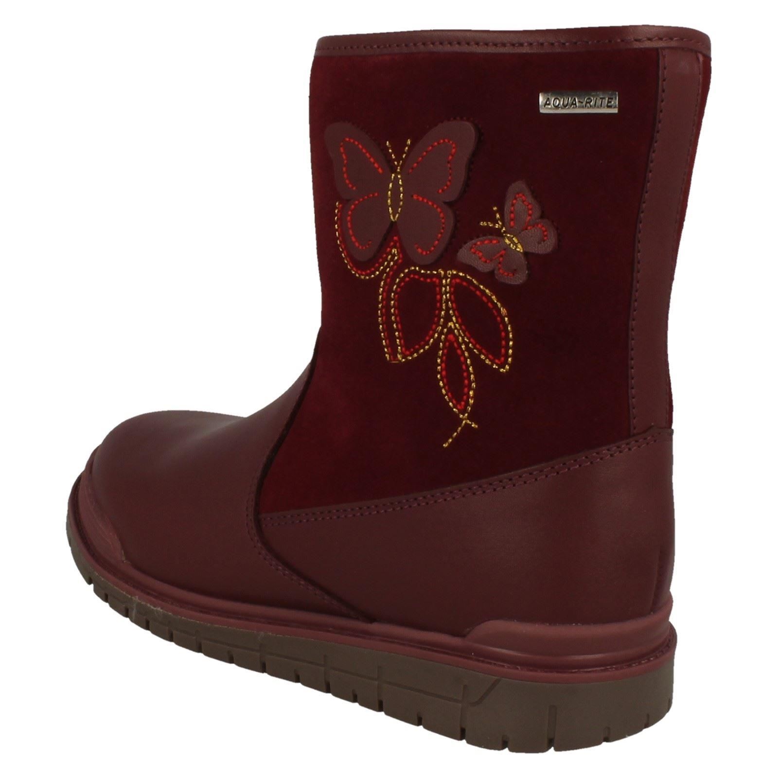 Girls Startrite Aqua-Rite Zip-Up Butterfly Boots Tidal Wyprodukowano w Japonii tanio