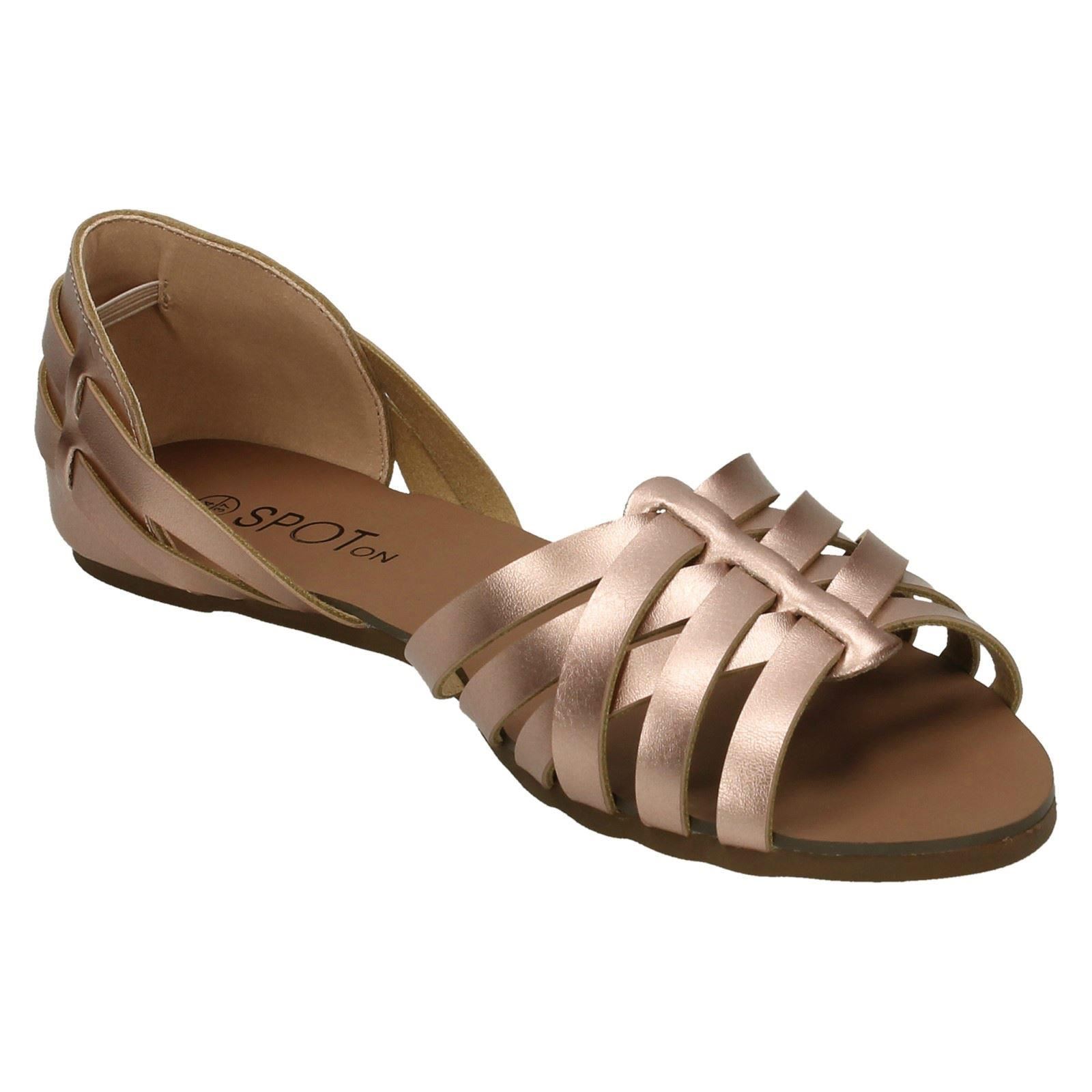 Sandalias Planas Tejidas Con Tiras Spot On Para Dama F0R0051 - Imagen 26 de 28
