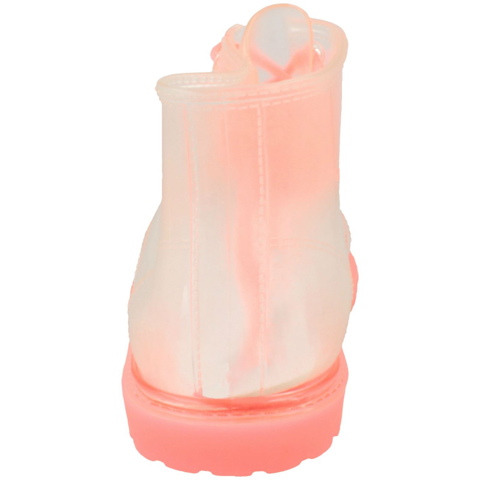 Girls Spot On Lace Up Jelly Look Wellington Boot - Picture 6 of 46