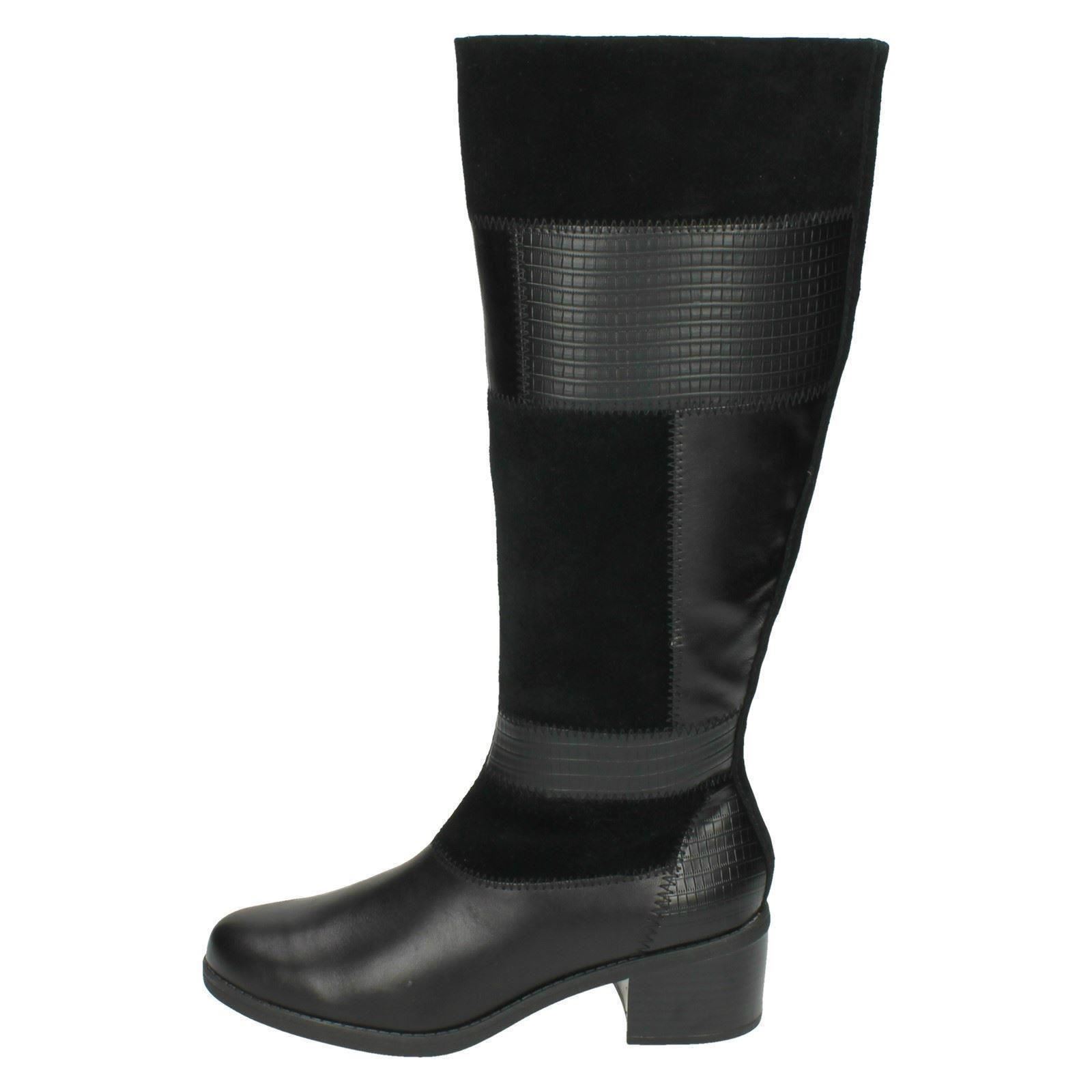 Nevella negro largas Nova Clarks botas Señoras txwHYUBx