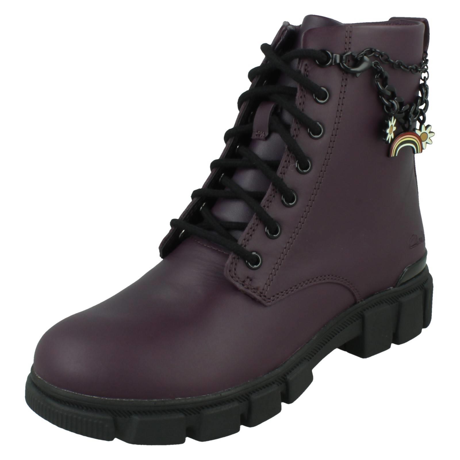 Girls Clarks Charm Detail Ankle Boots "Evyn Charm O" - Picture 11 of 19