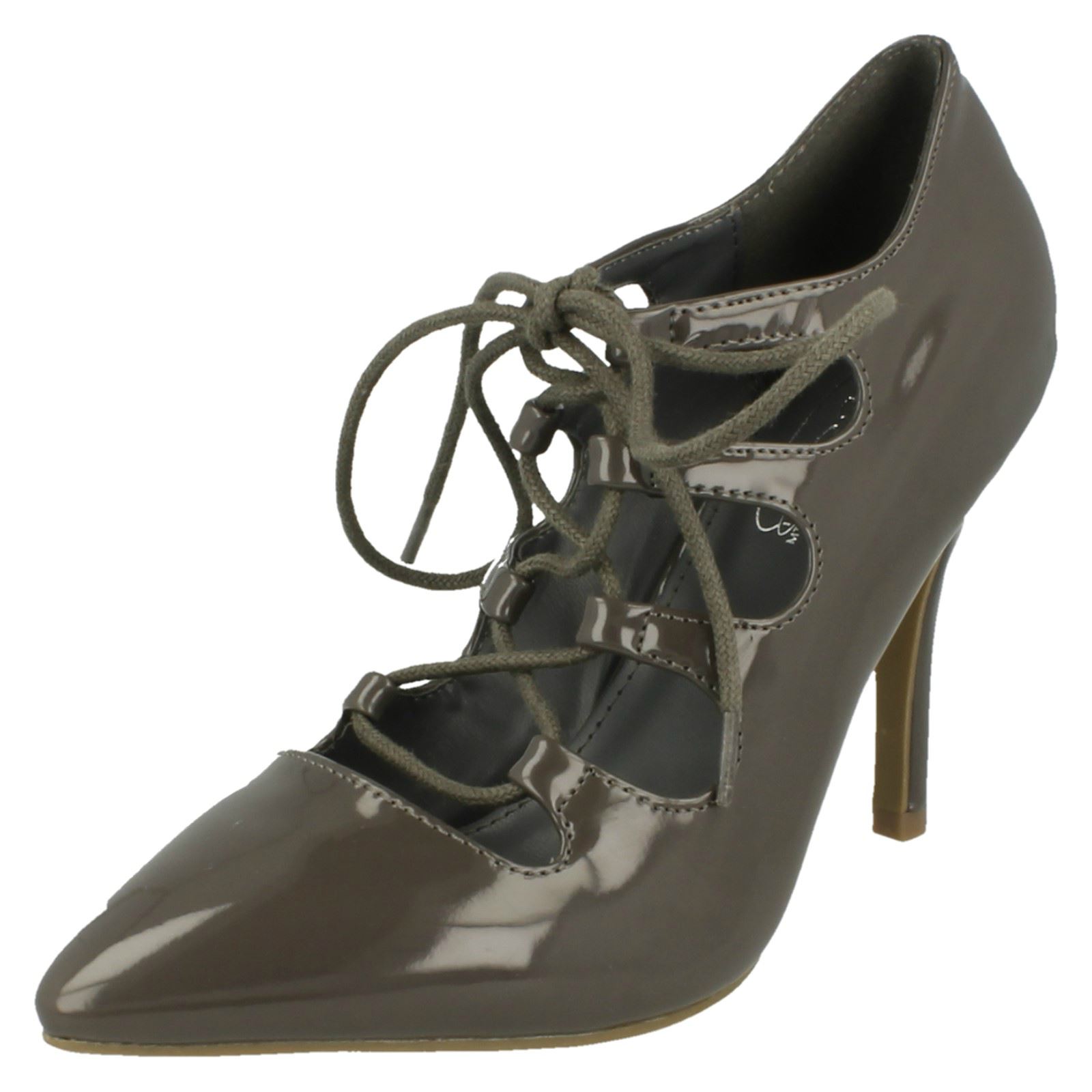 Ladies Anne Michelle Pointed Lace Up 'High Heels'