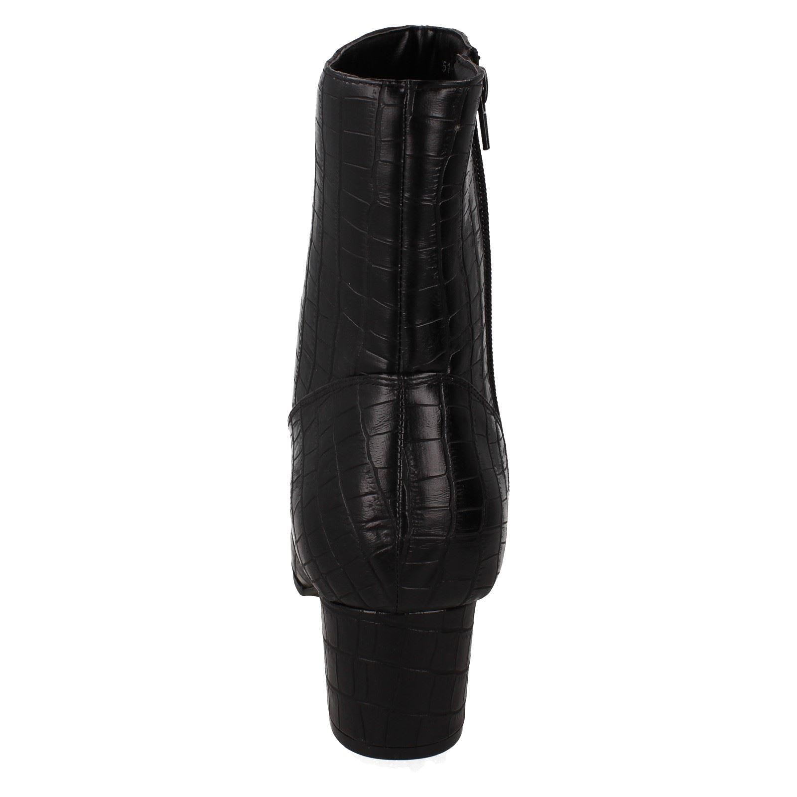 Ladies Spot On Wide Fit Ankle Boots F5R1086 - Picture 15 of 19