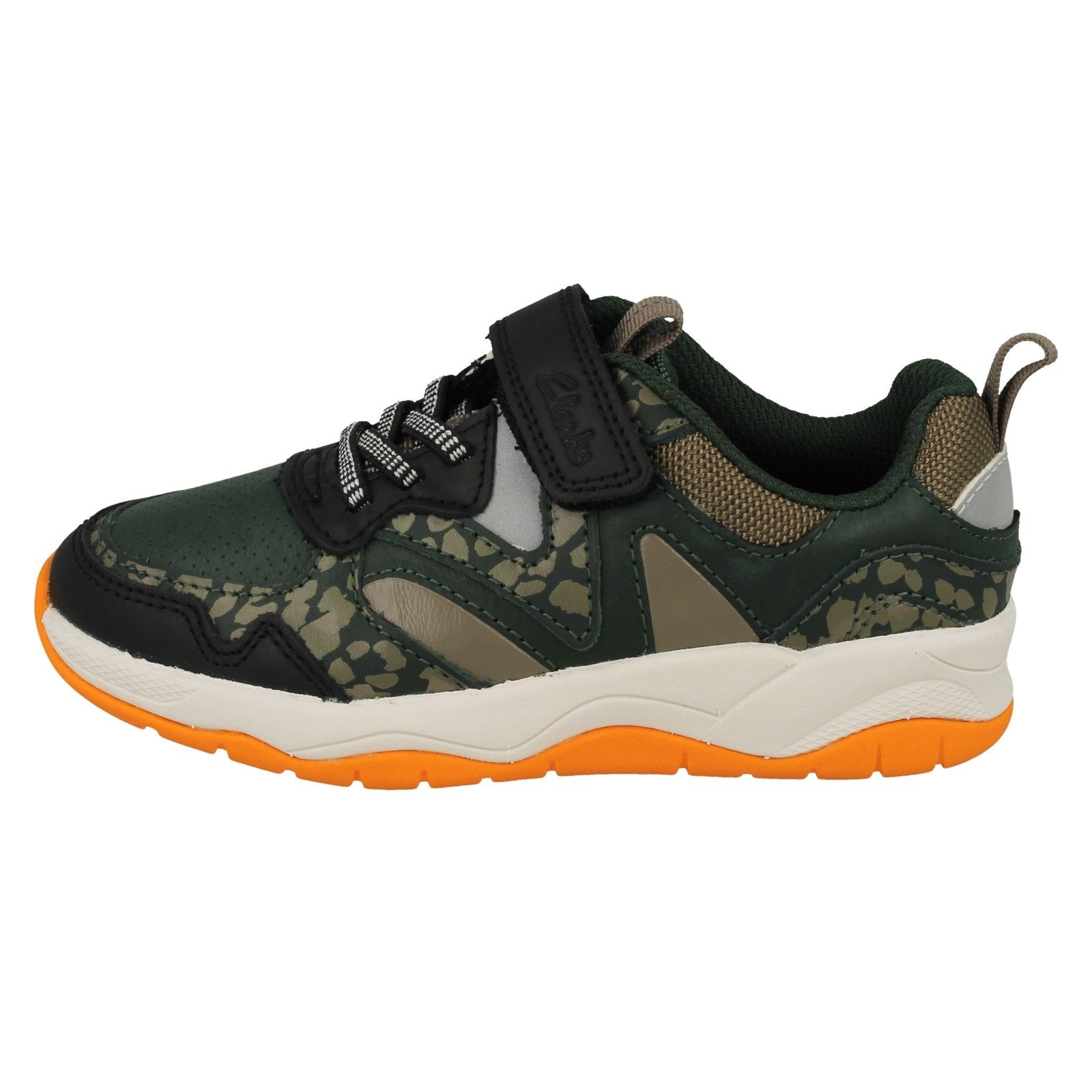 Childrens Clarks Stylish Big Cat Inspired Claw Detailed Trainers Clowder Run K - Picture 9 of 29