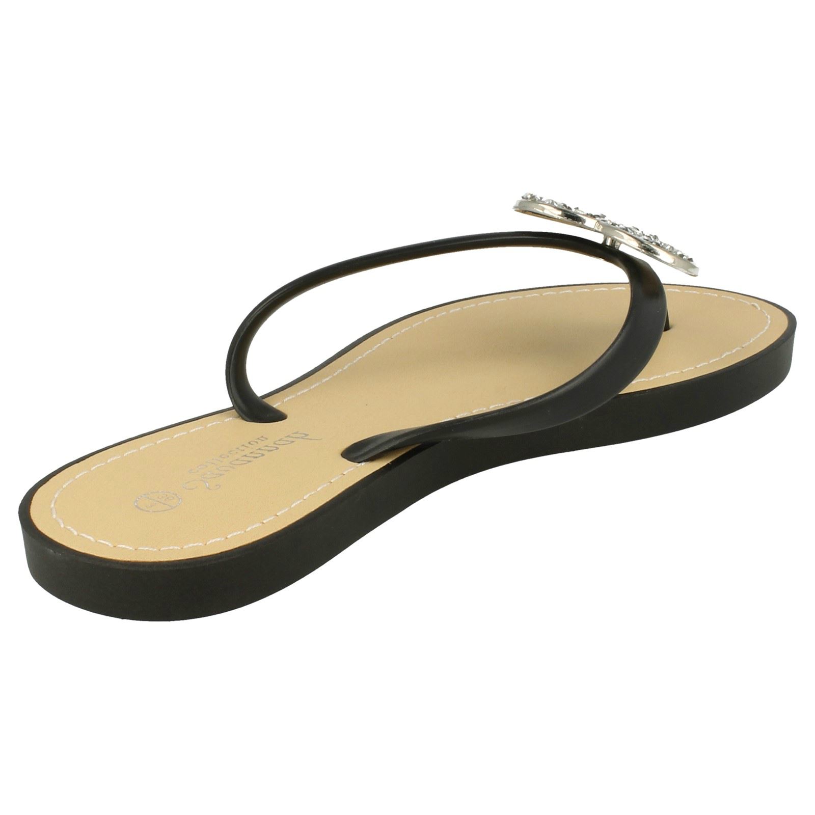 Chanclas elegantes sin cordones con detalles brillantes del corazón para damas Savannah F0R816 - Imagen 6 de 37