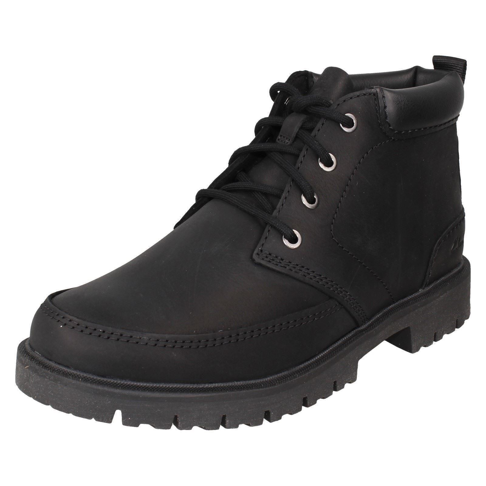 Mens Clarks Leather Lace Up Ankle Boots Rossdale Mid - Picture 11 of 19