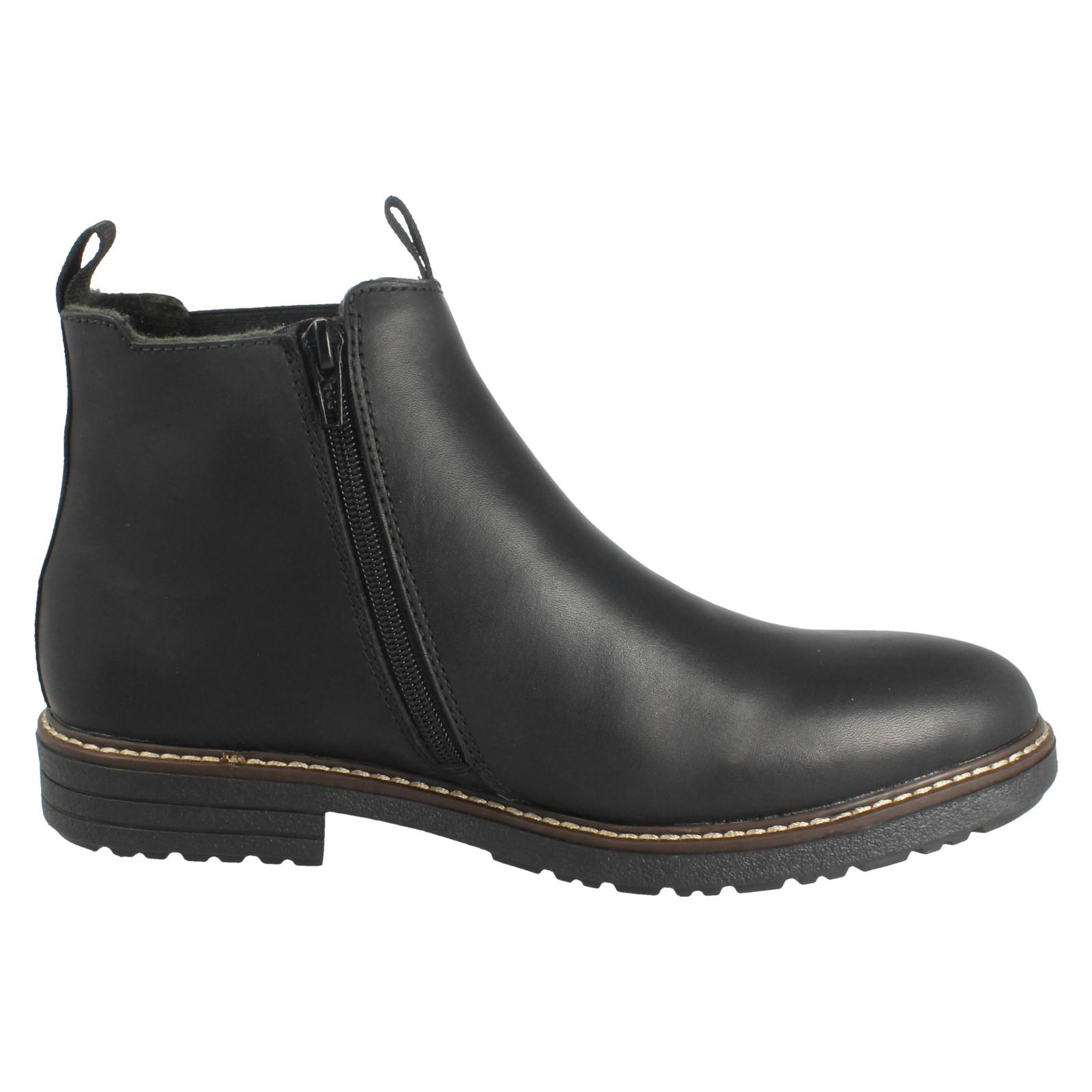 Mens Rieker Smart Zip Up Chelsea Boots 33180 - Picture 7 of 10